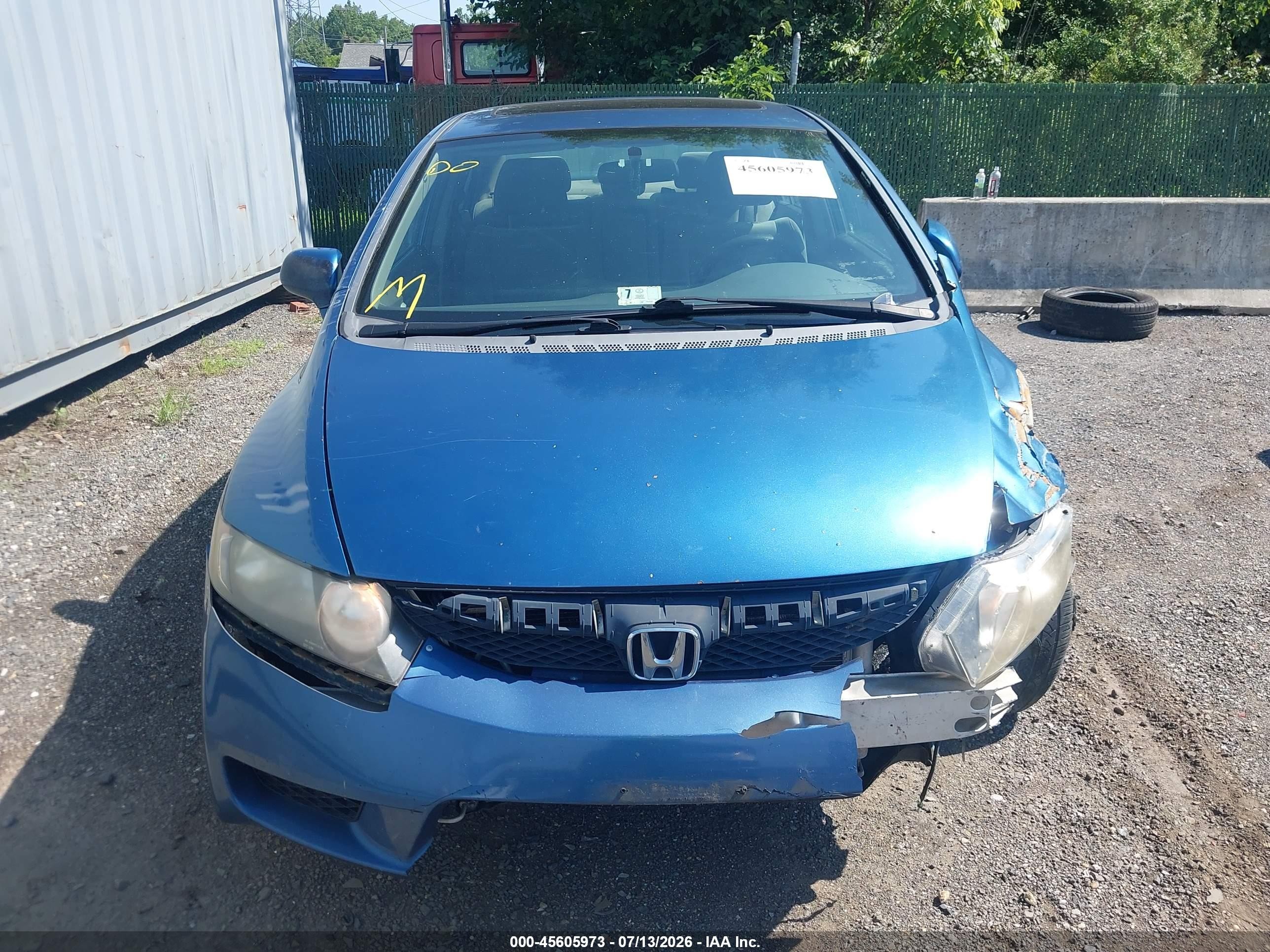 2011 Honda Civic Ex Blue vin: 19XFA1F80BE000231