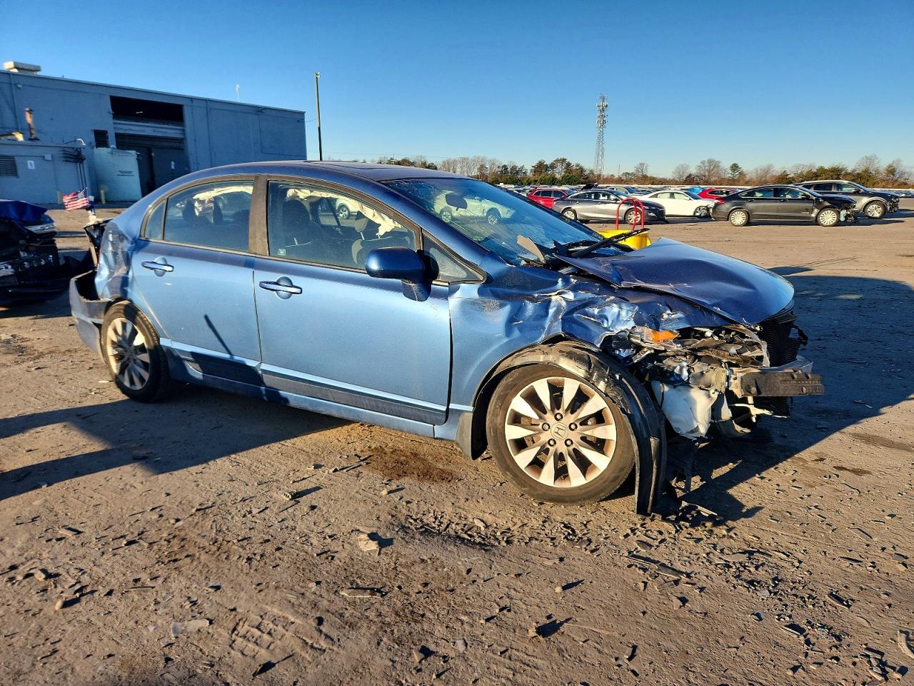 2011 Honda Civic Ex Blue vin: 19XFA1F80BE002982