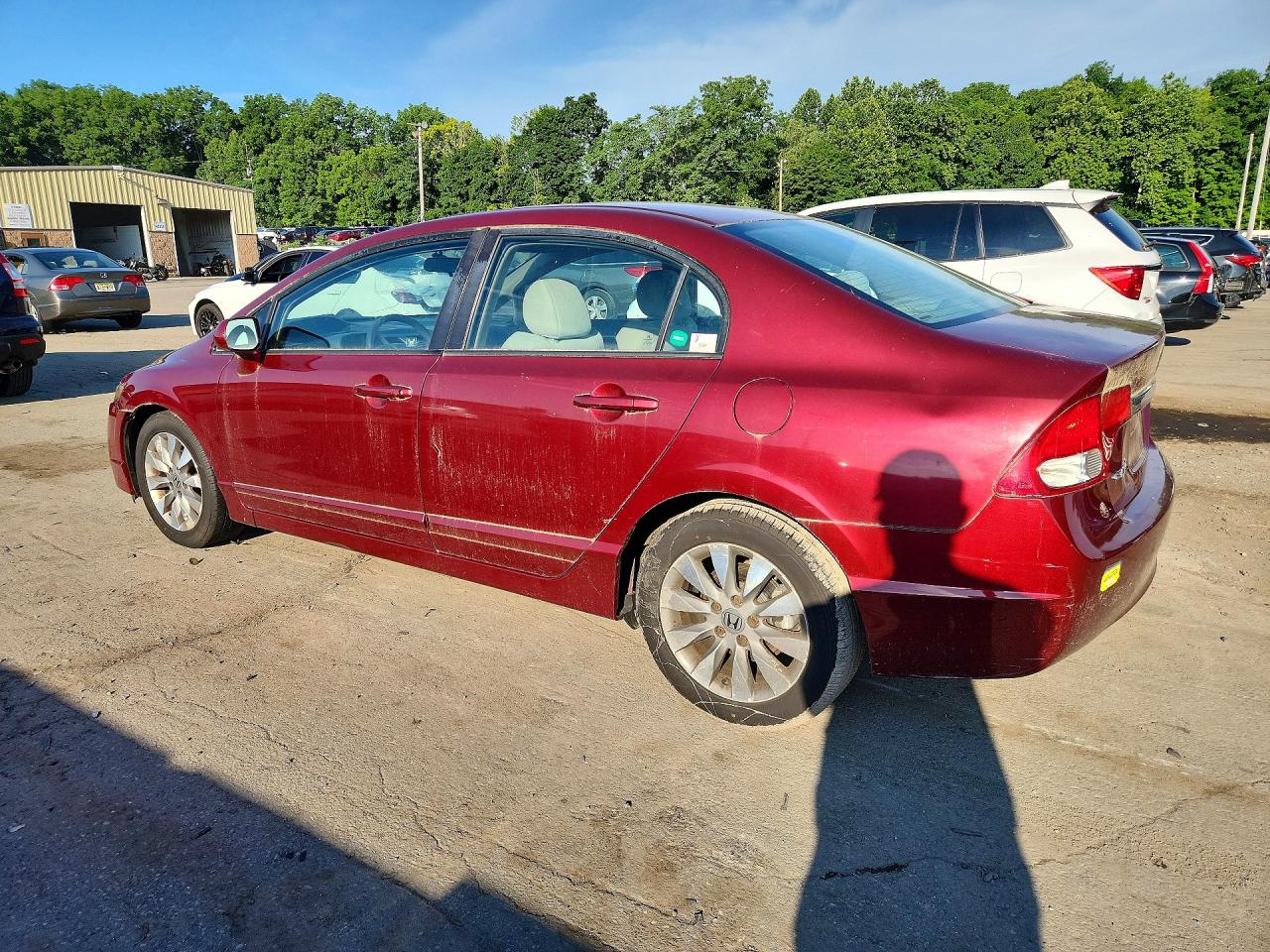 2010 Honda Civic Ex Red vin: 19XFA1F81AE076474