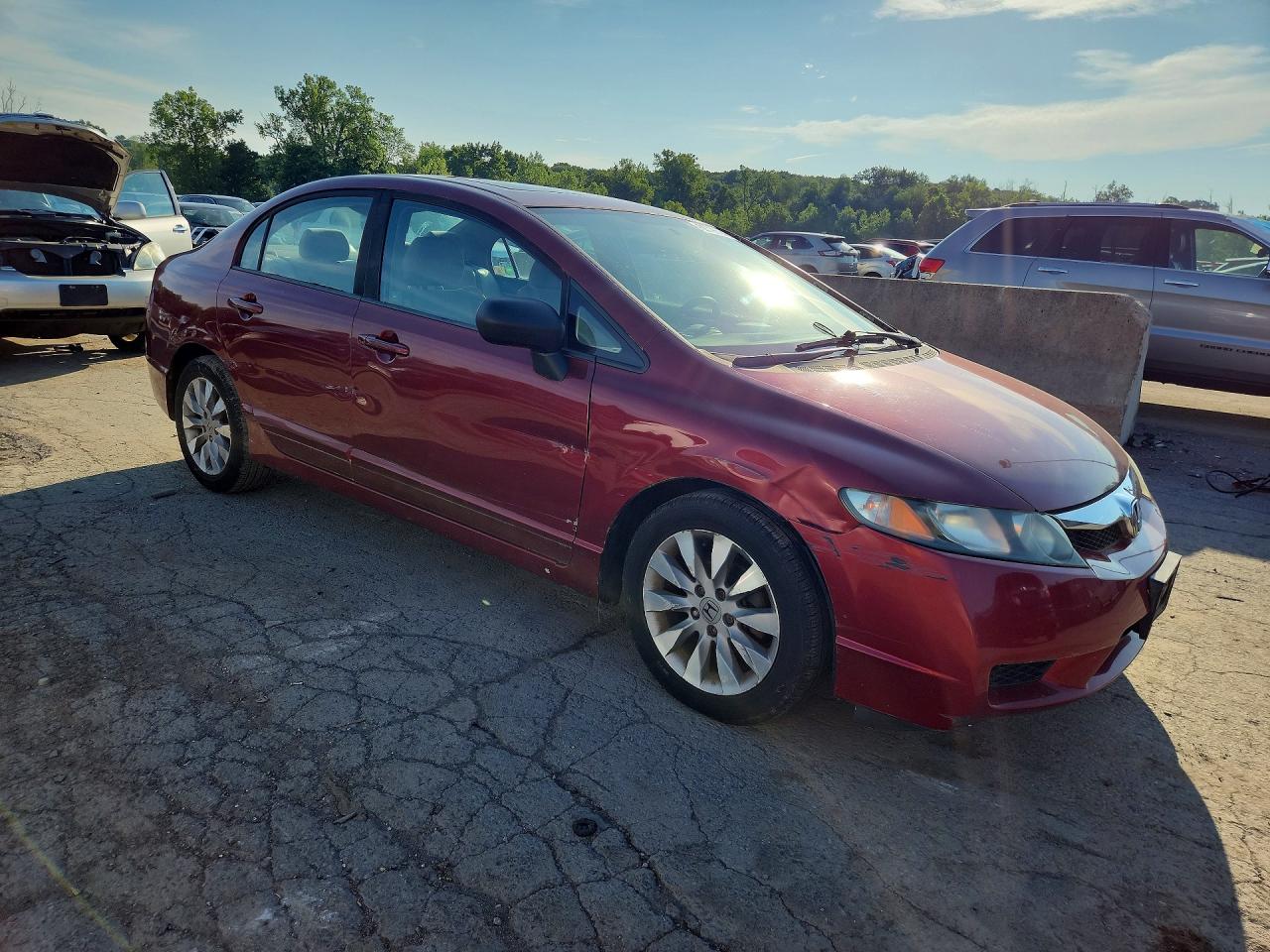 2010 Honda Civic Ex Red vin: 19XFA1F81AE076474