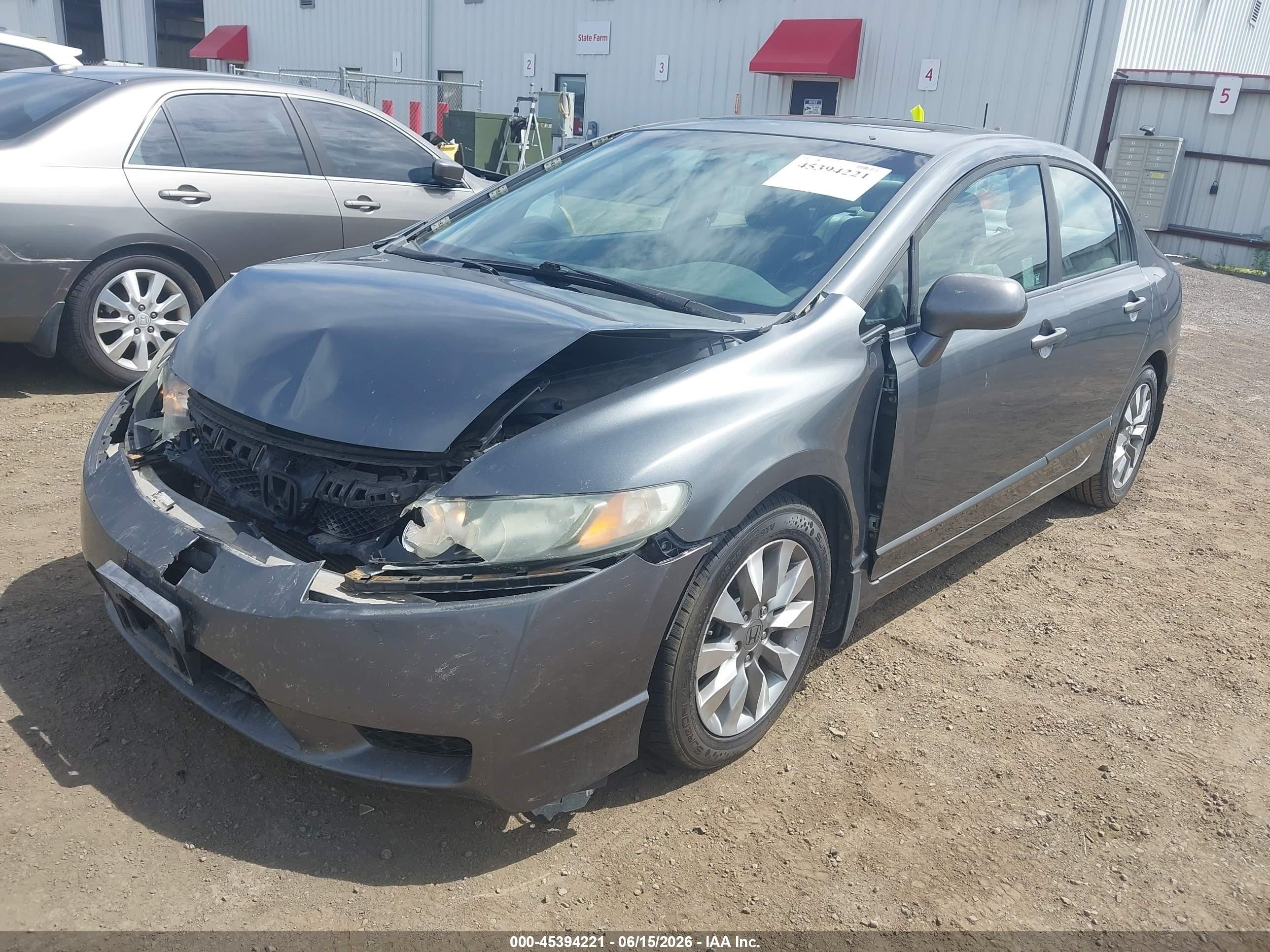 2010 Honda Civic Ex Gray vin: 19XFA1F82AE024948