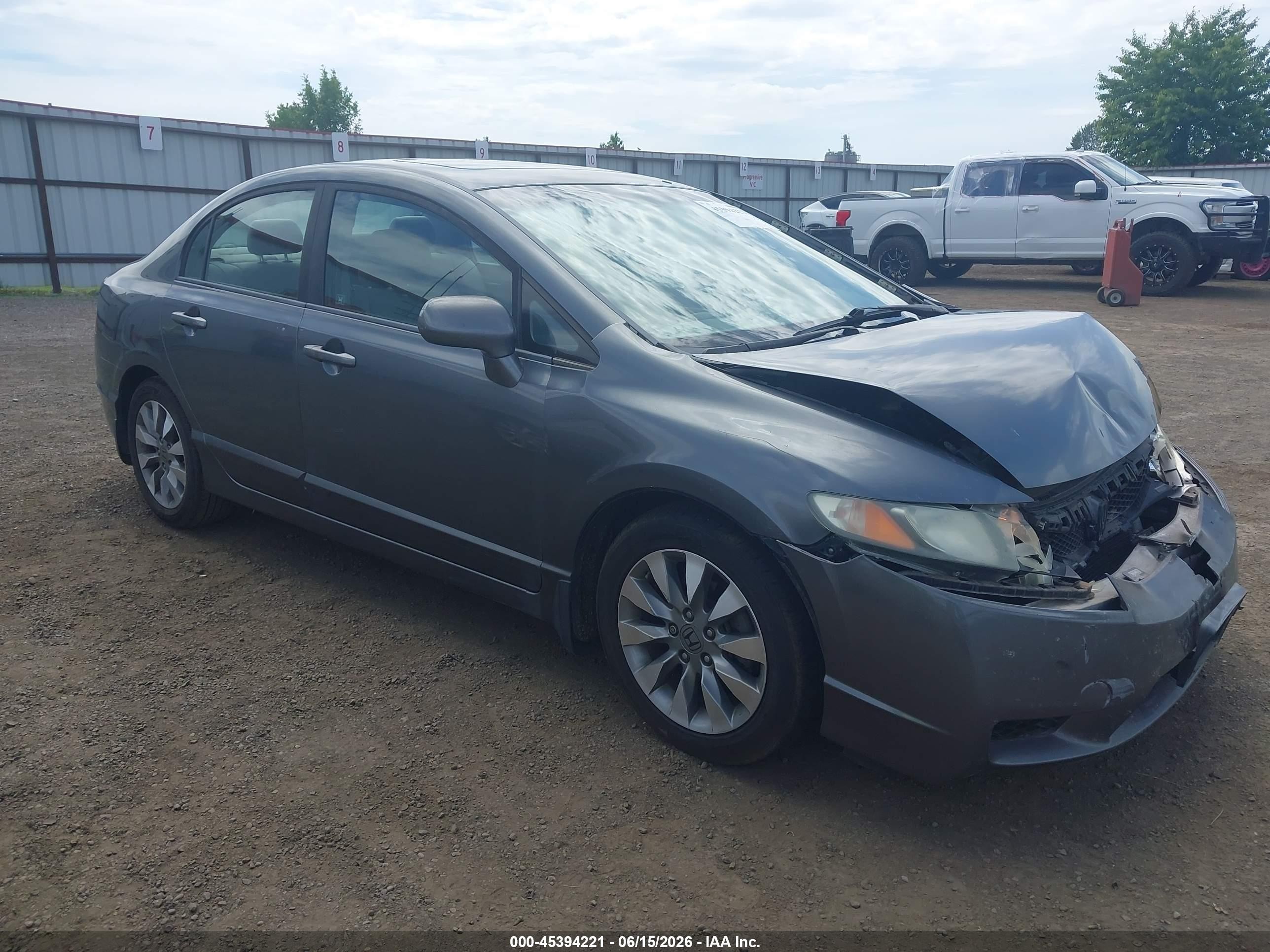2010 Honda Civic Ex Gray vin: 19XFA1F82AE024948