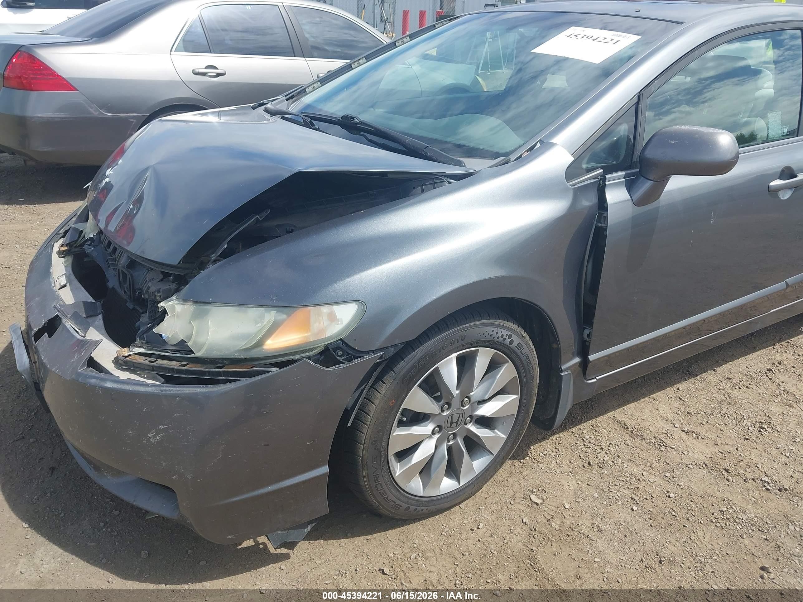 2010 Honda Civic Ex Gray vin: 19XFA1F82AE024948