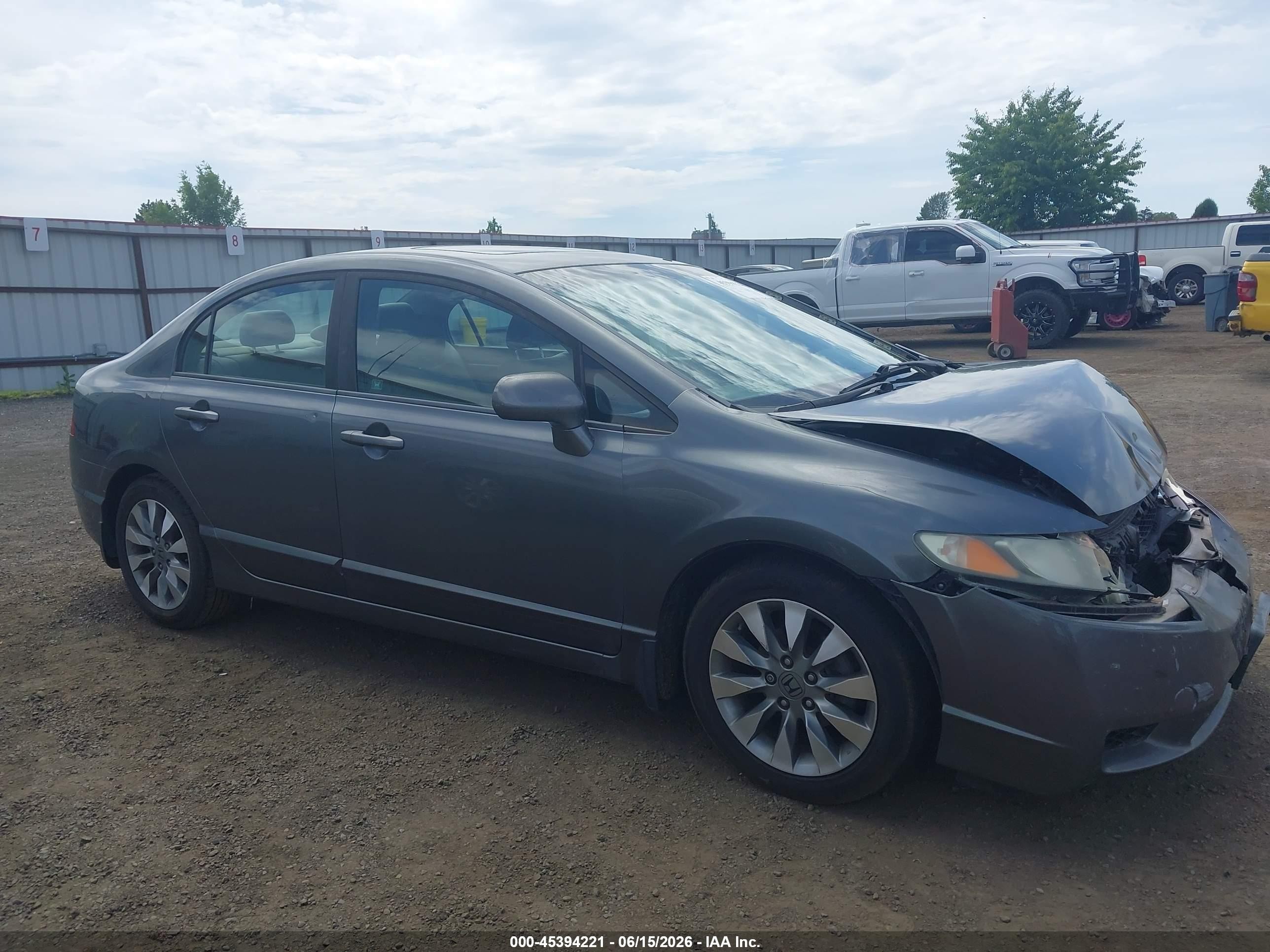 2010 Honda Civic Ex Gray vin: 19XFA1F82AE024948