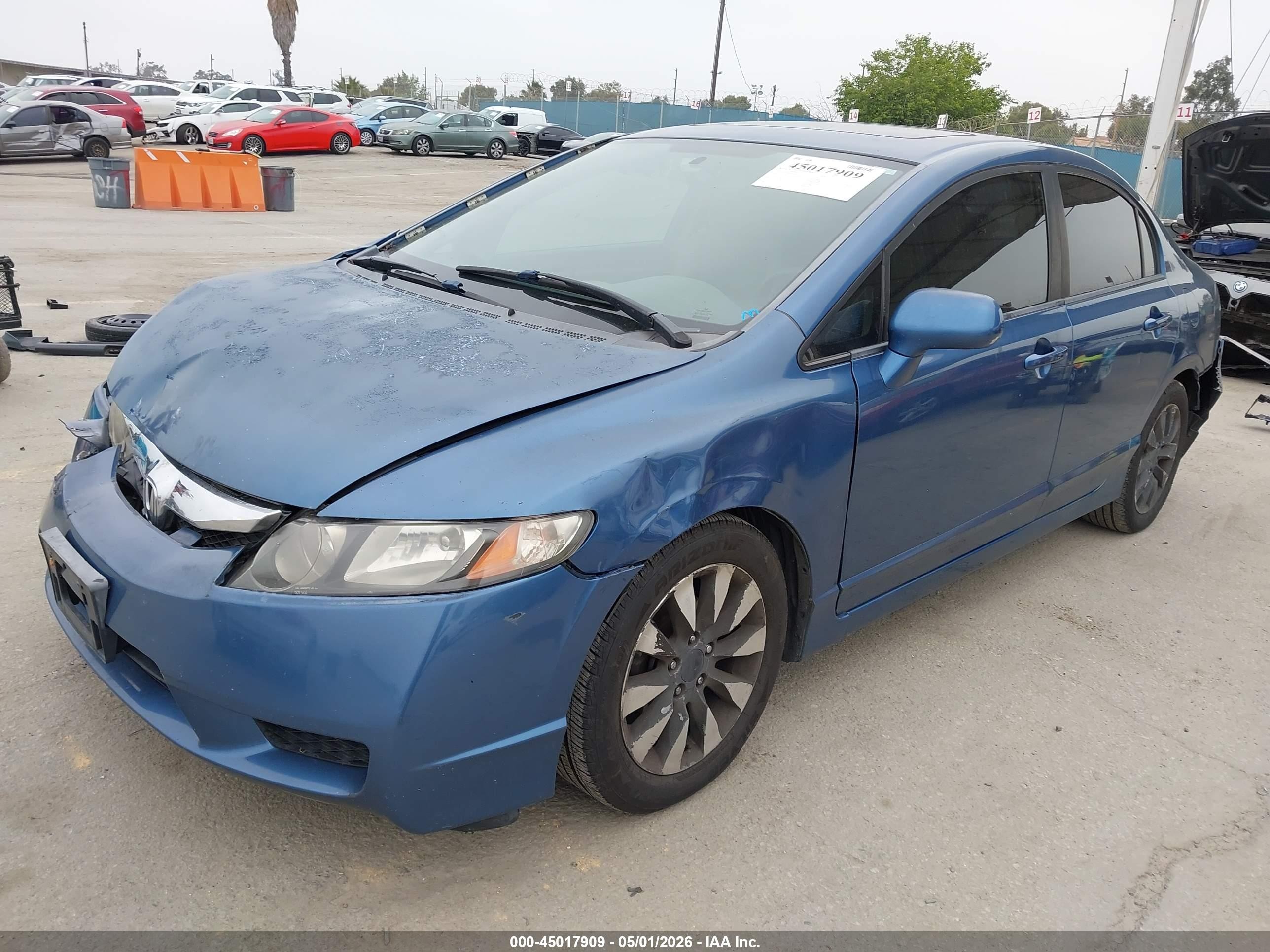 2010 Honda Civic Ex Blue vin: 19XFA1F84AE034655