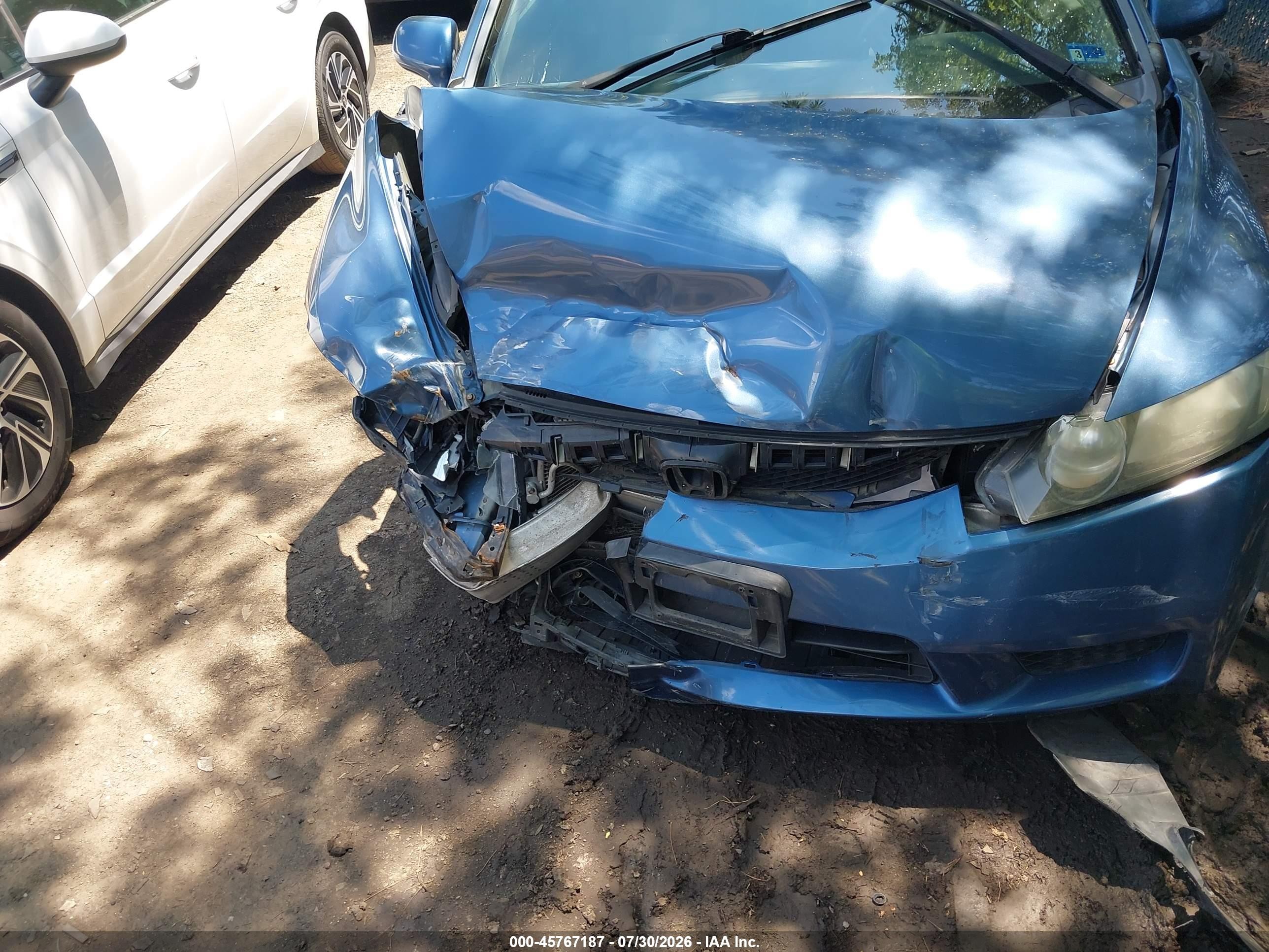 2010 Honda Civic Ex Blue vin: 19XFA1F84AE040648