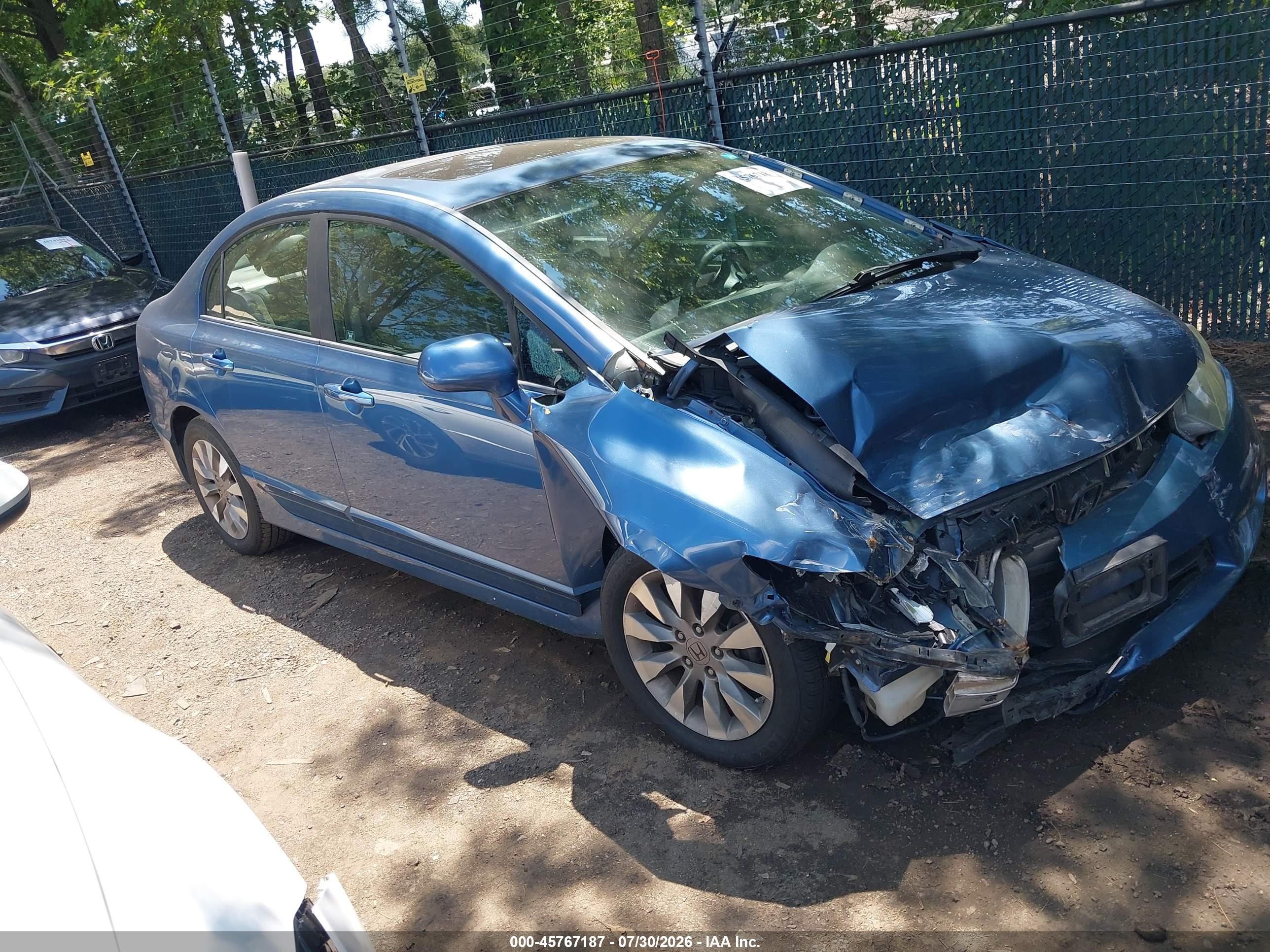 2010 Honda Civic Ex Blue vin: 19XFA1F84AE040648