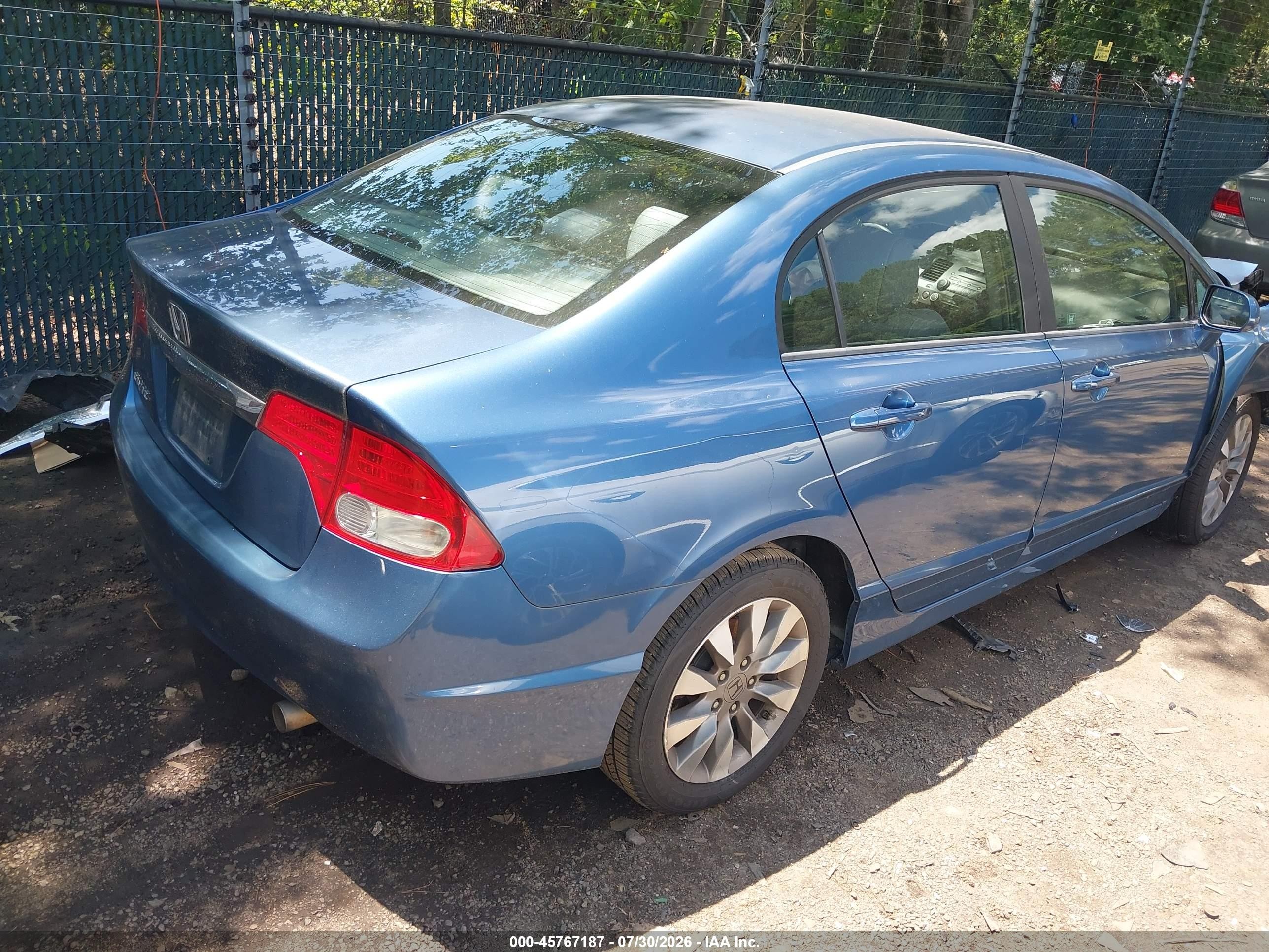 2010 Honda Civic Ex Blue vin: 19XFA1F84AE040648