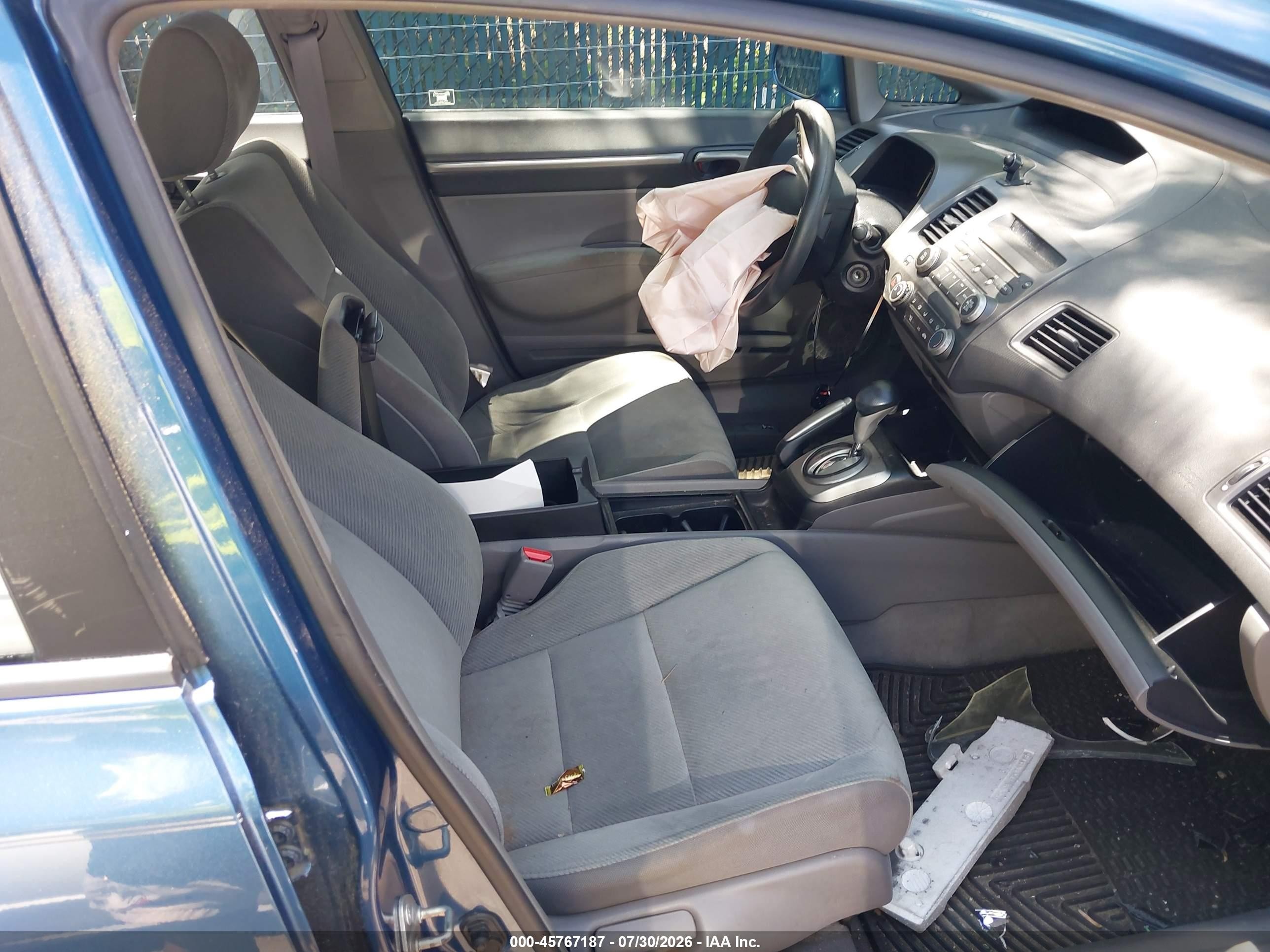 2010 Honda Civic Ex Blue vin: 19XFA1F84AE040648