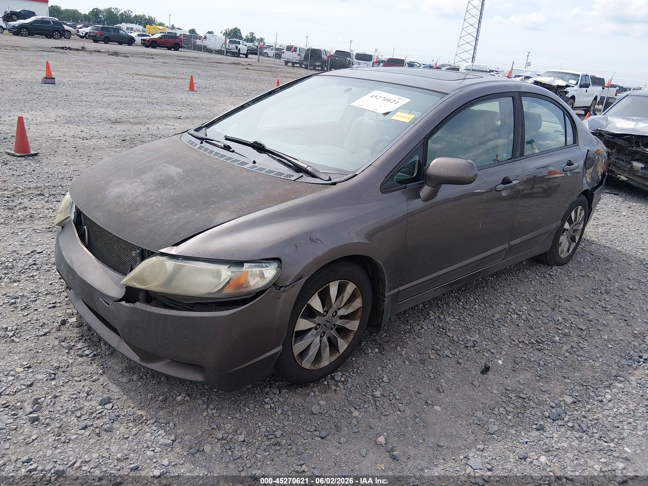 2010 Honda Civic Ex Коричневый vin: 19XFA1F84AE058423