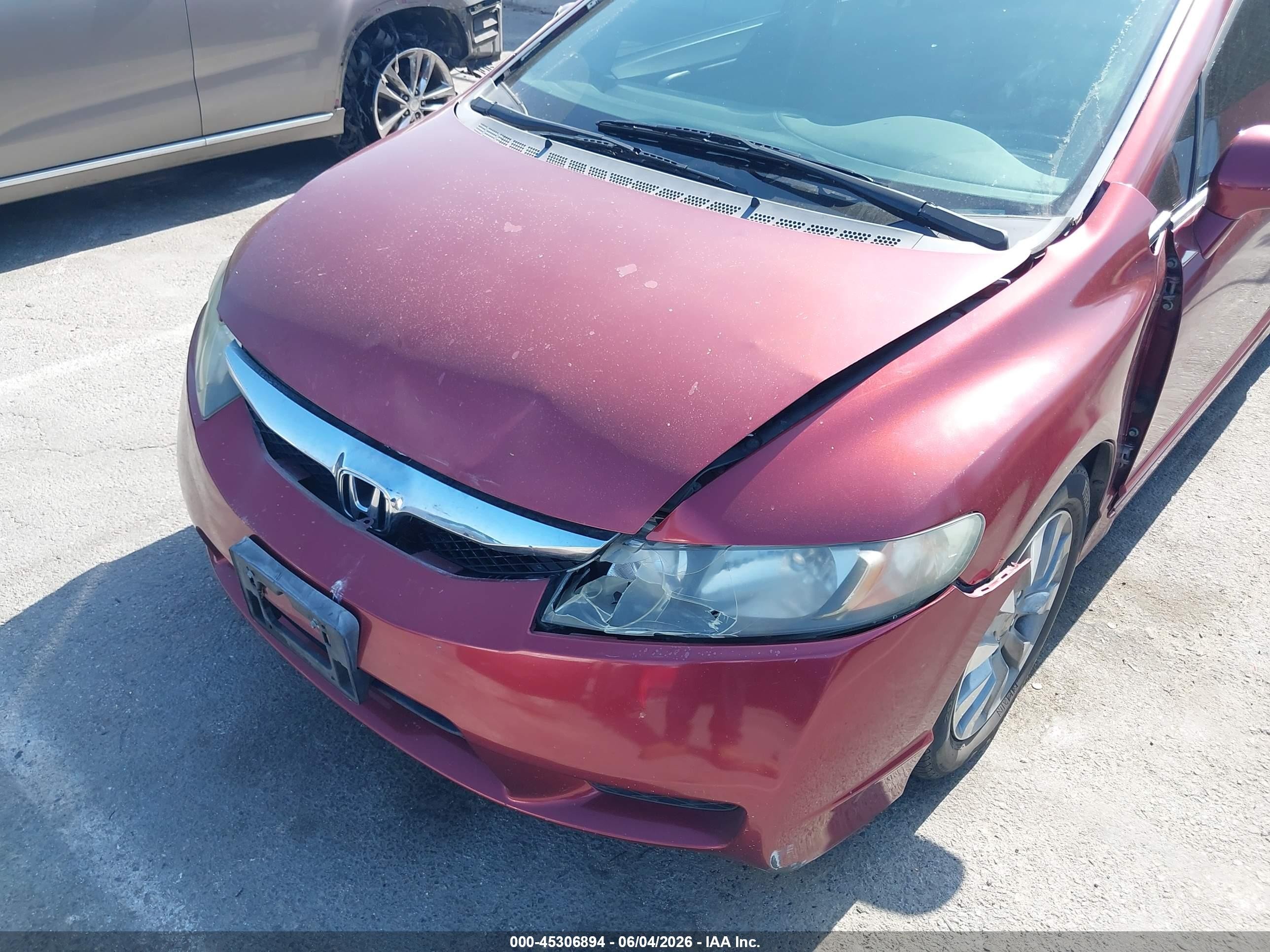 2010 Honda Civic Ex Burgundy vin: 19XFA1F85AE027441