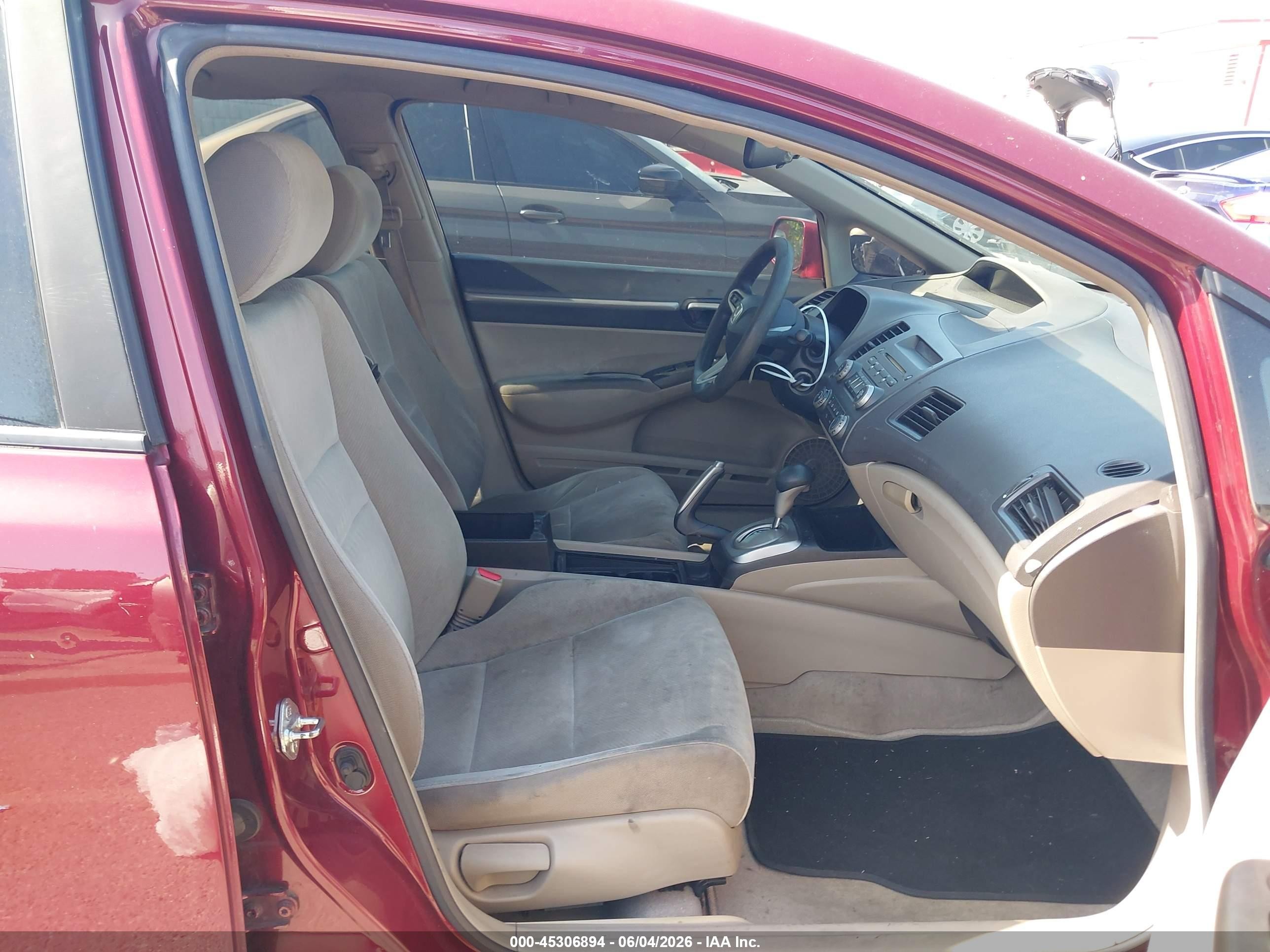 2010 Honda Civic Ex Burgundy vin: 19XFA1F85AE027441