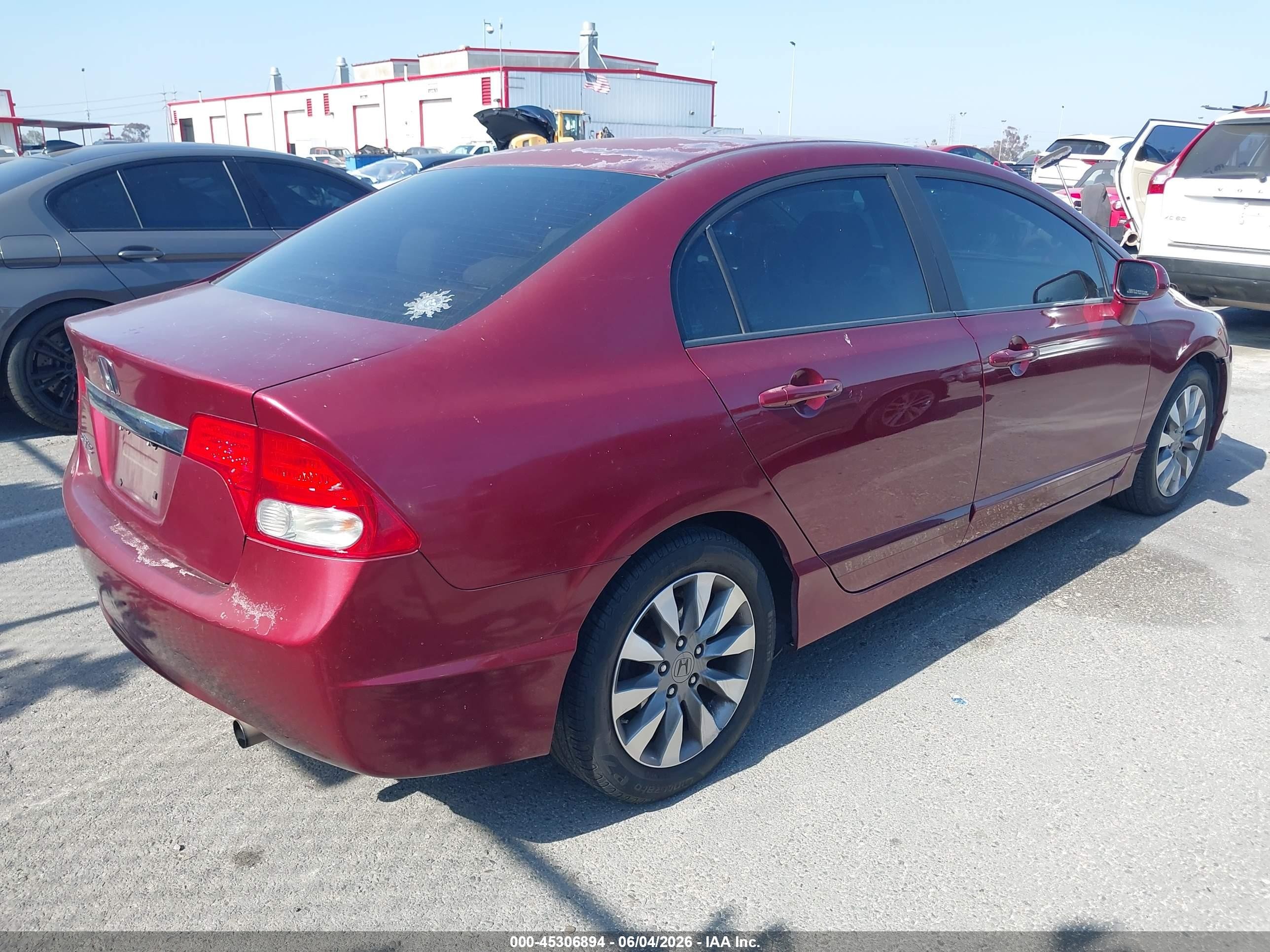 2010 Honda Civic Ex Burgundy vin: 19XFA1F85AE027441