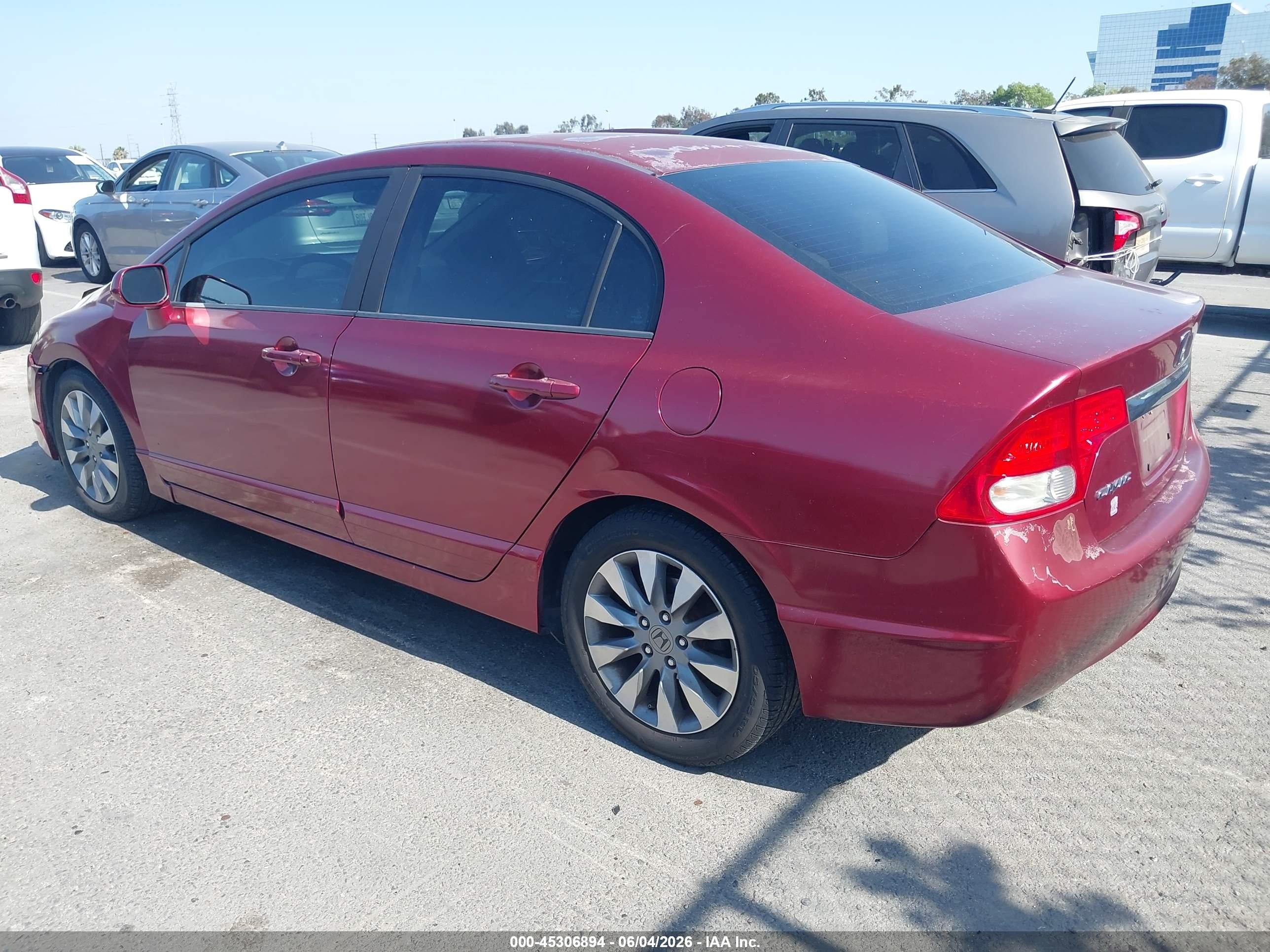 2010 Honda Civic Ex Burgundy vin: 19XFA1F85AE027441