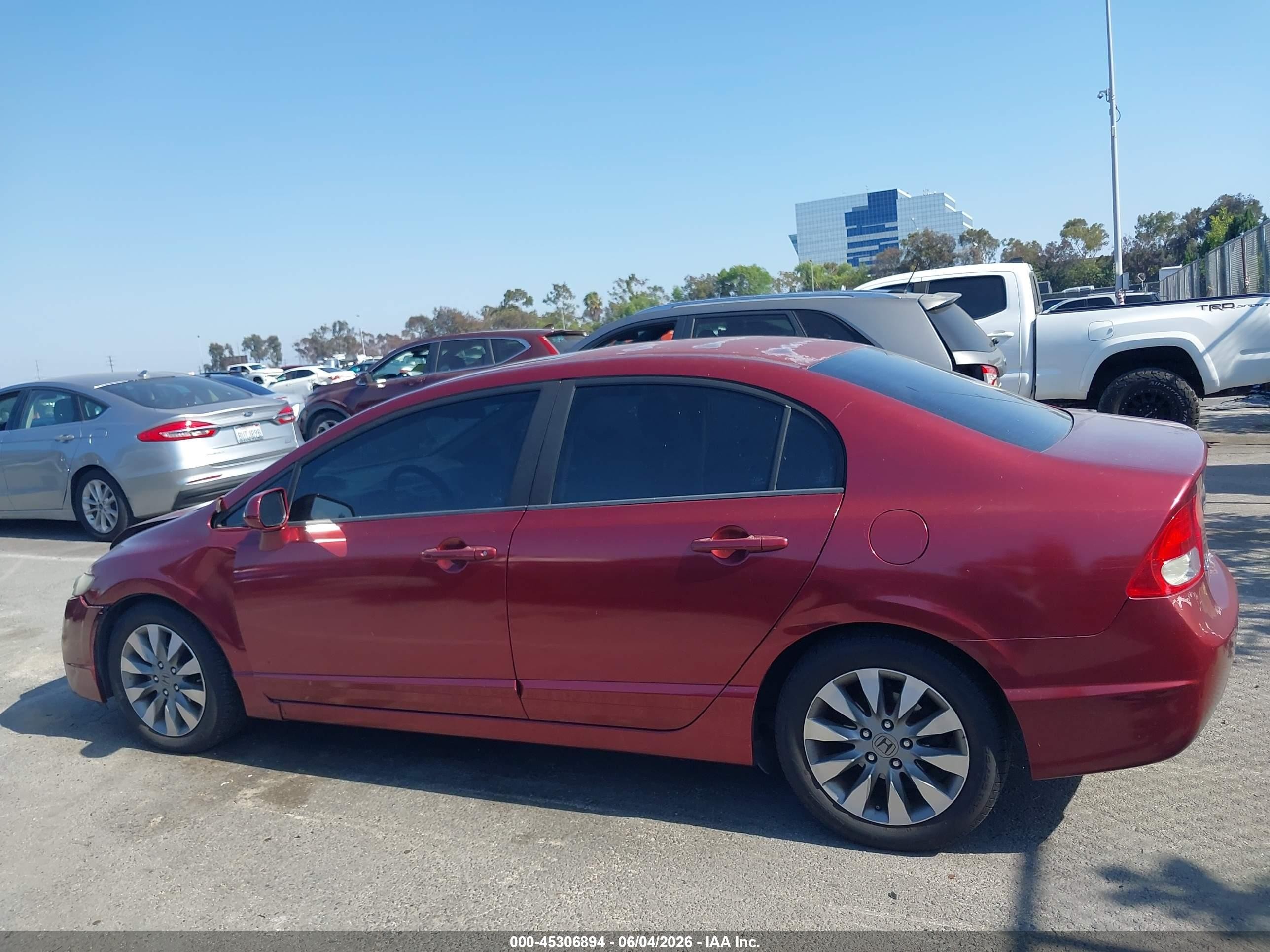 2010 Honda Civic Ex Burgundy vin: 19XFA1F85AE027441