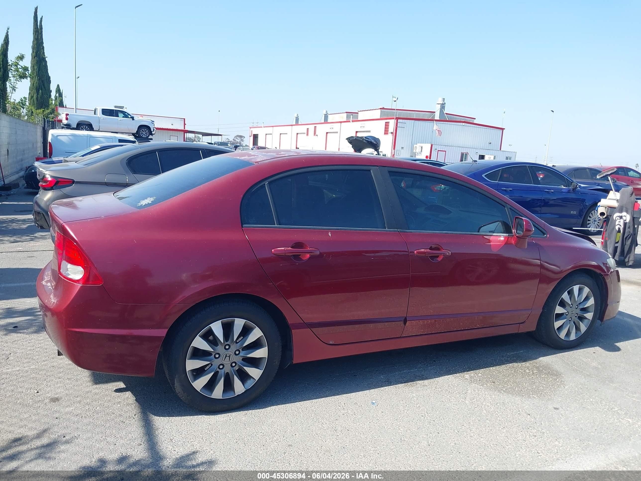 2010 Honda Civic Ex Burgundy vin: 19XFA1F85AE027441