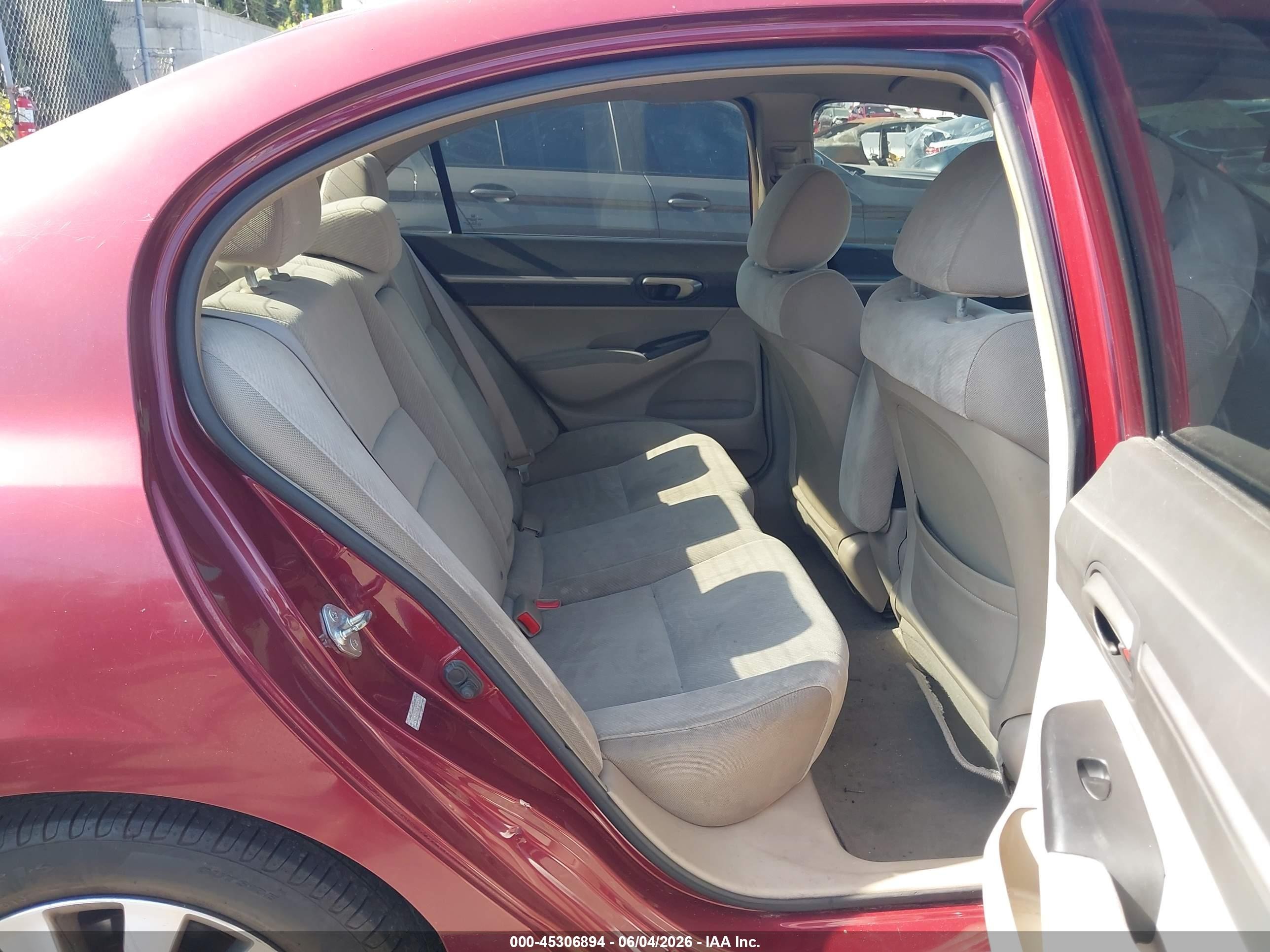2010 Honda Civic Ex Burgundy vin: 19XFA1F85AE027441