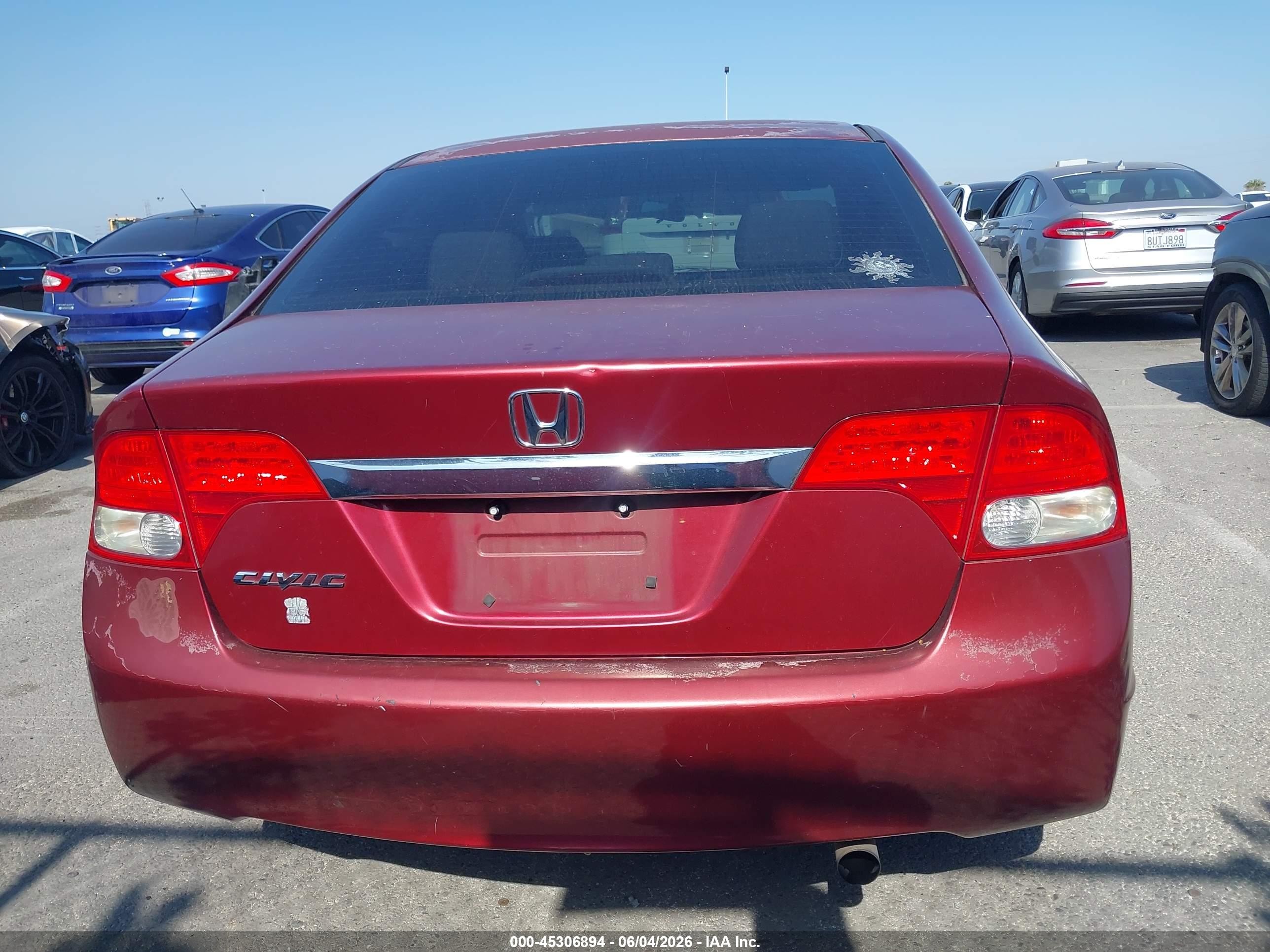 2010 Honda Civic Ex Burgundy vin: 19XFA1F85AE027441
