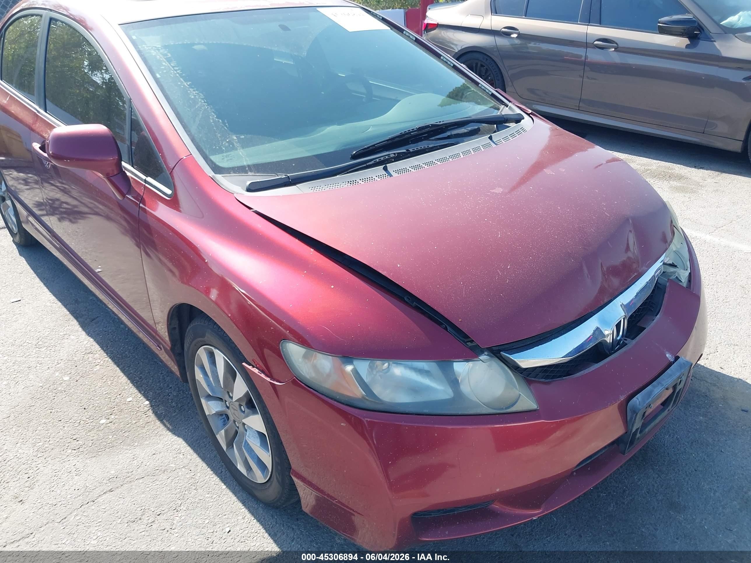 2010 Honda Civic Ex Burgundy vin: 19XFA1F85AE027441