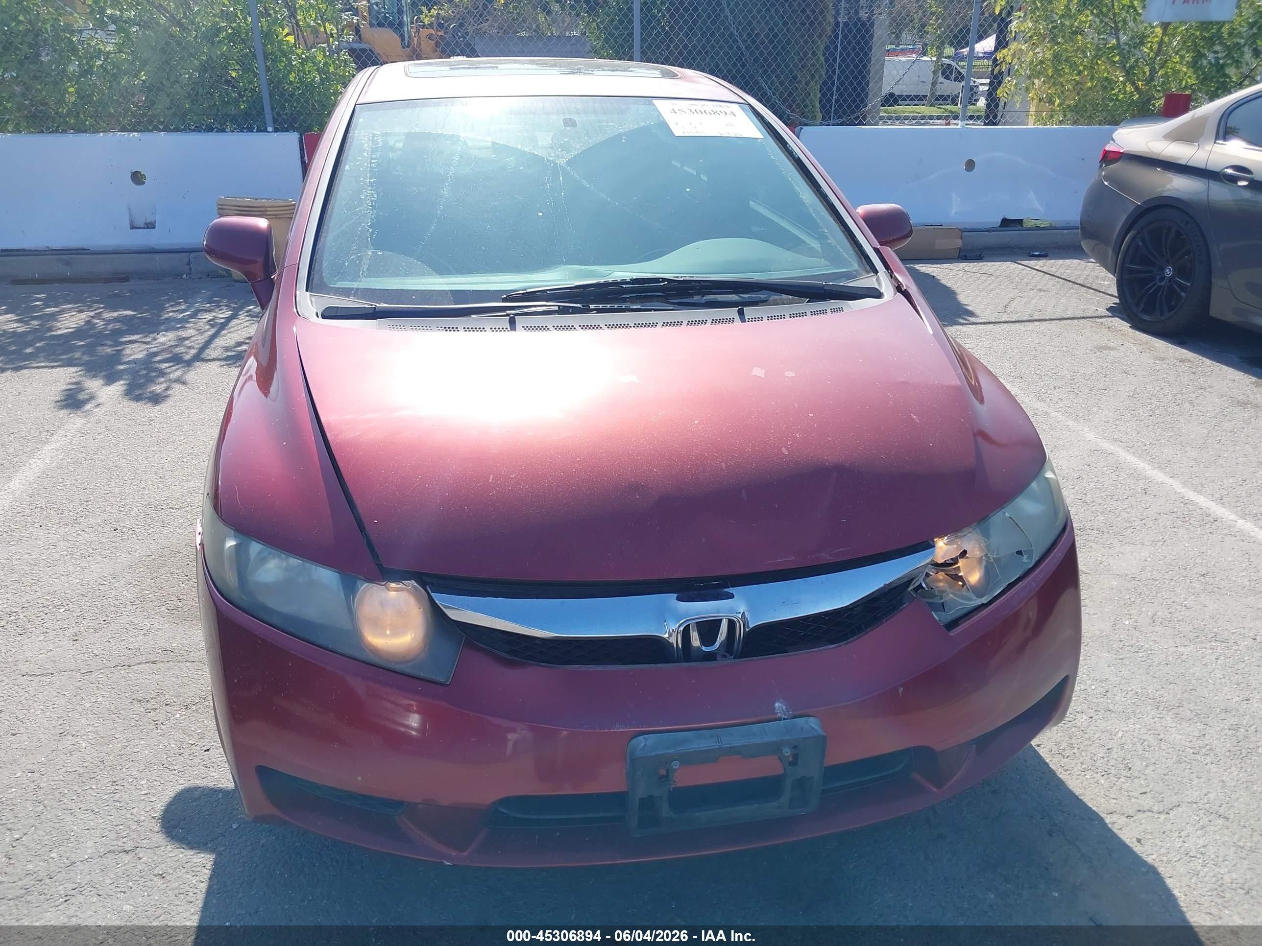 2010 Honda Civic Ex Burgundy vin: 19XFA1F85AE027441
