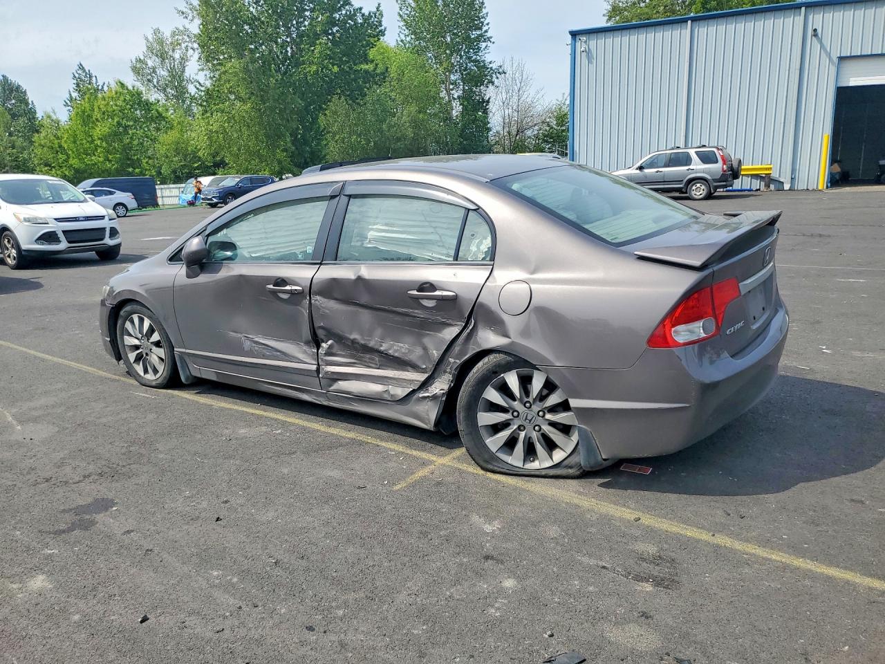 2010 Honda Civic Ex Gray vin: 19XFA1F85AE076557