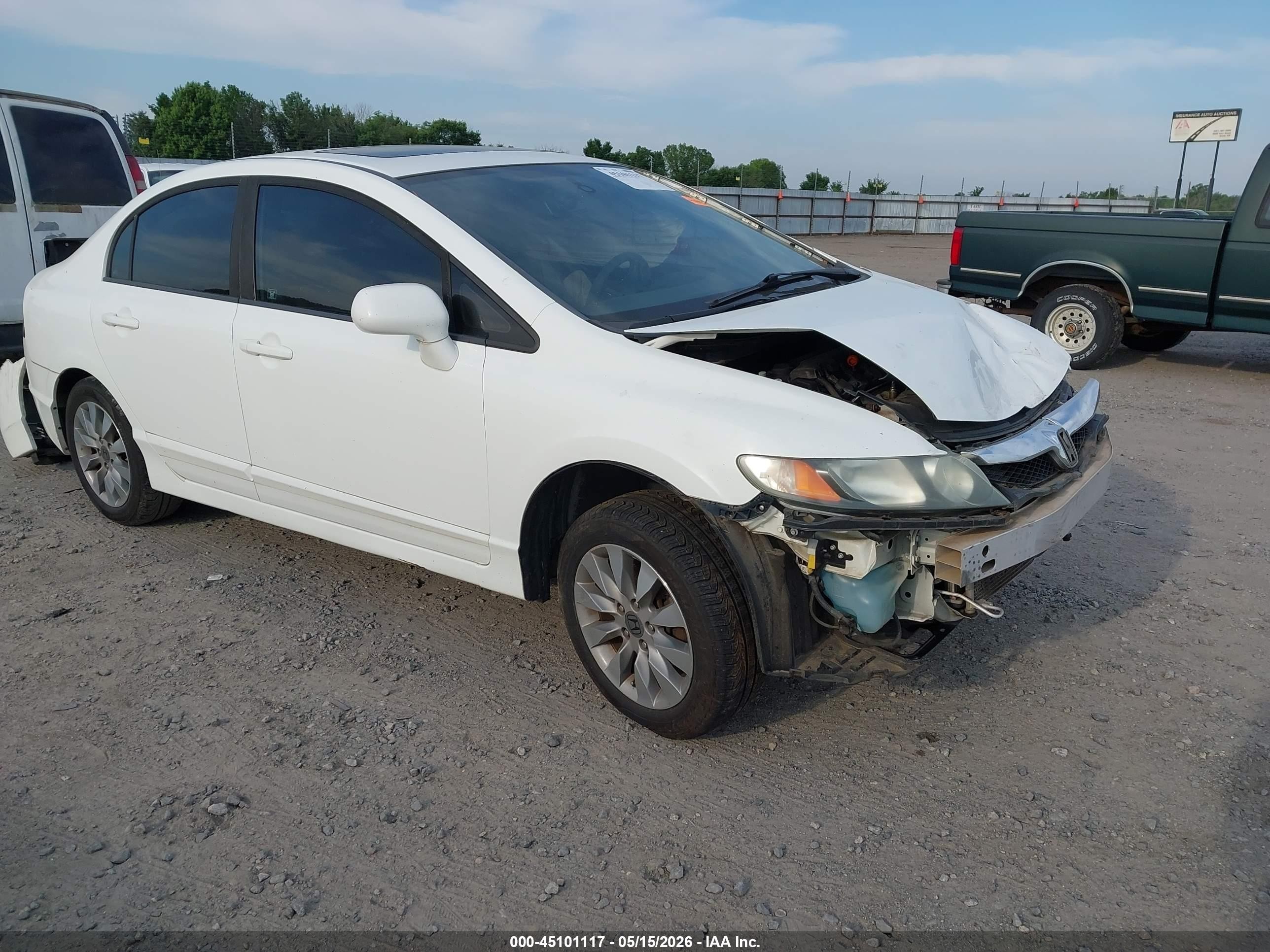 2011 Honda Civic Ex White vin: 19XFA1F85BE003559