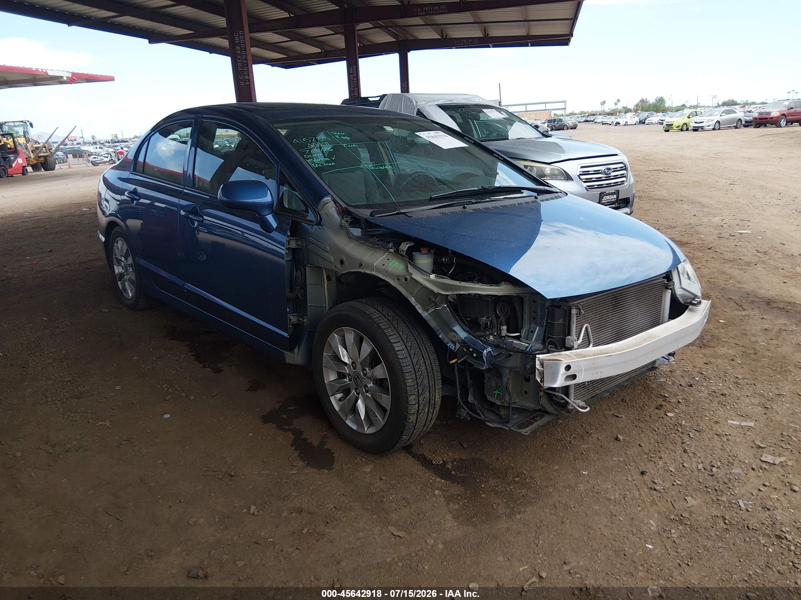 2010 Honda Civic Ex Синий vin: 19XFA1F86AE060772