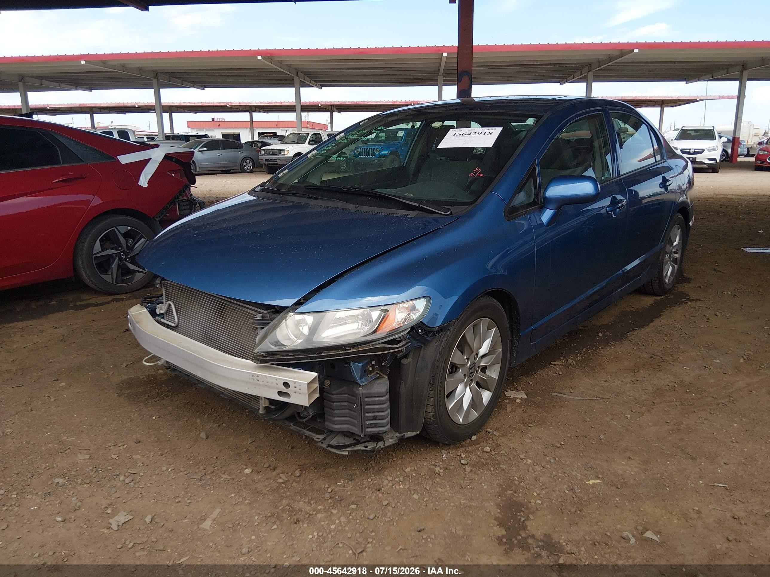 2010 Honda Civic Ex Blue vin: 19XFA1F86AE060772