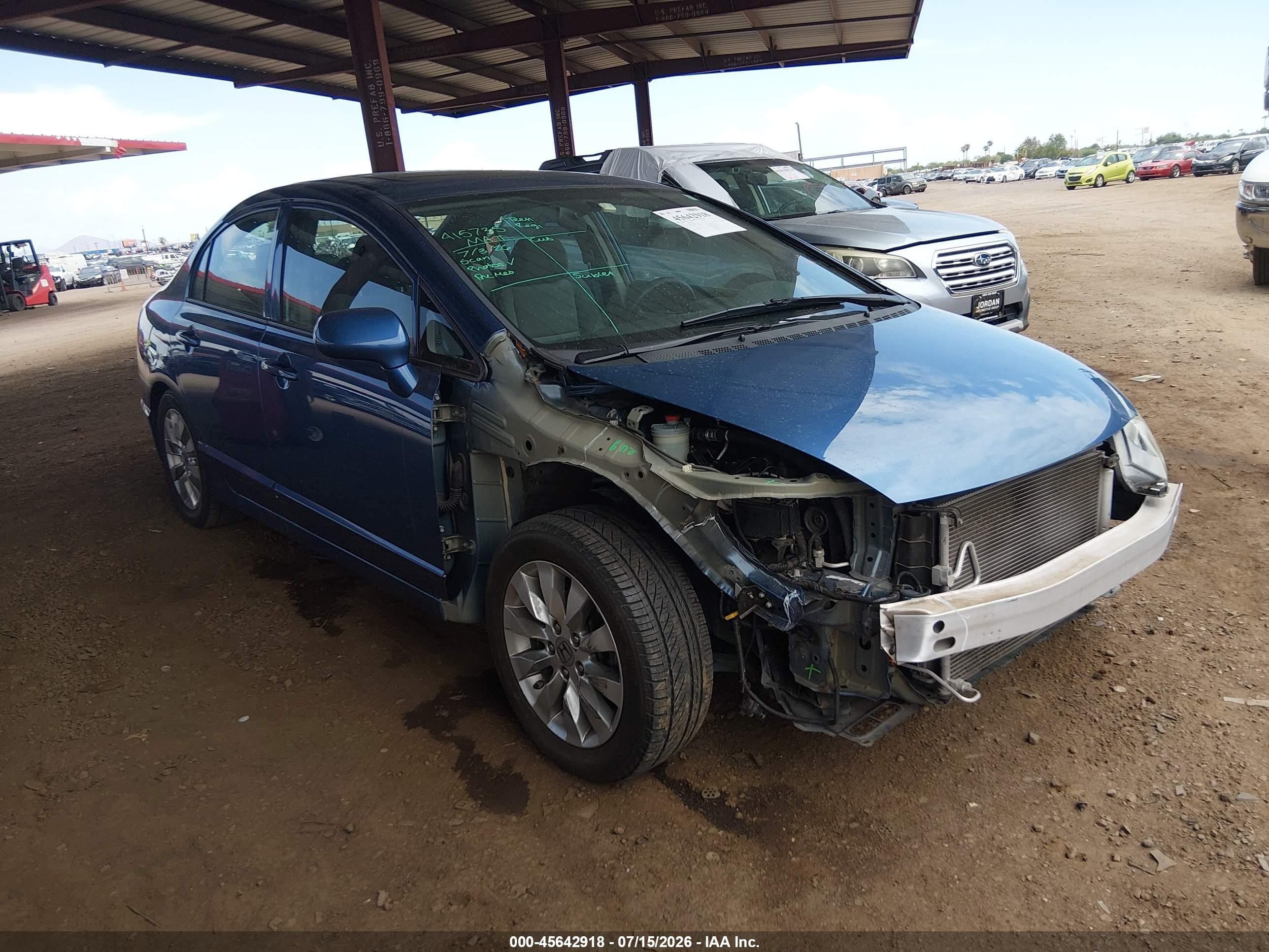 2010 Honda Civic Ex Blue vin: 19XFA1F86AE060772