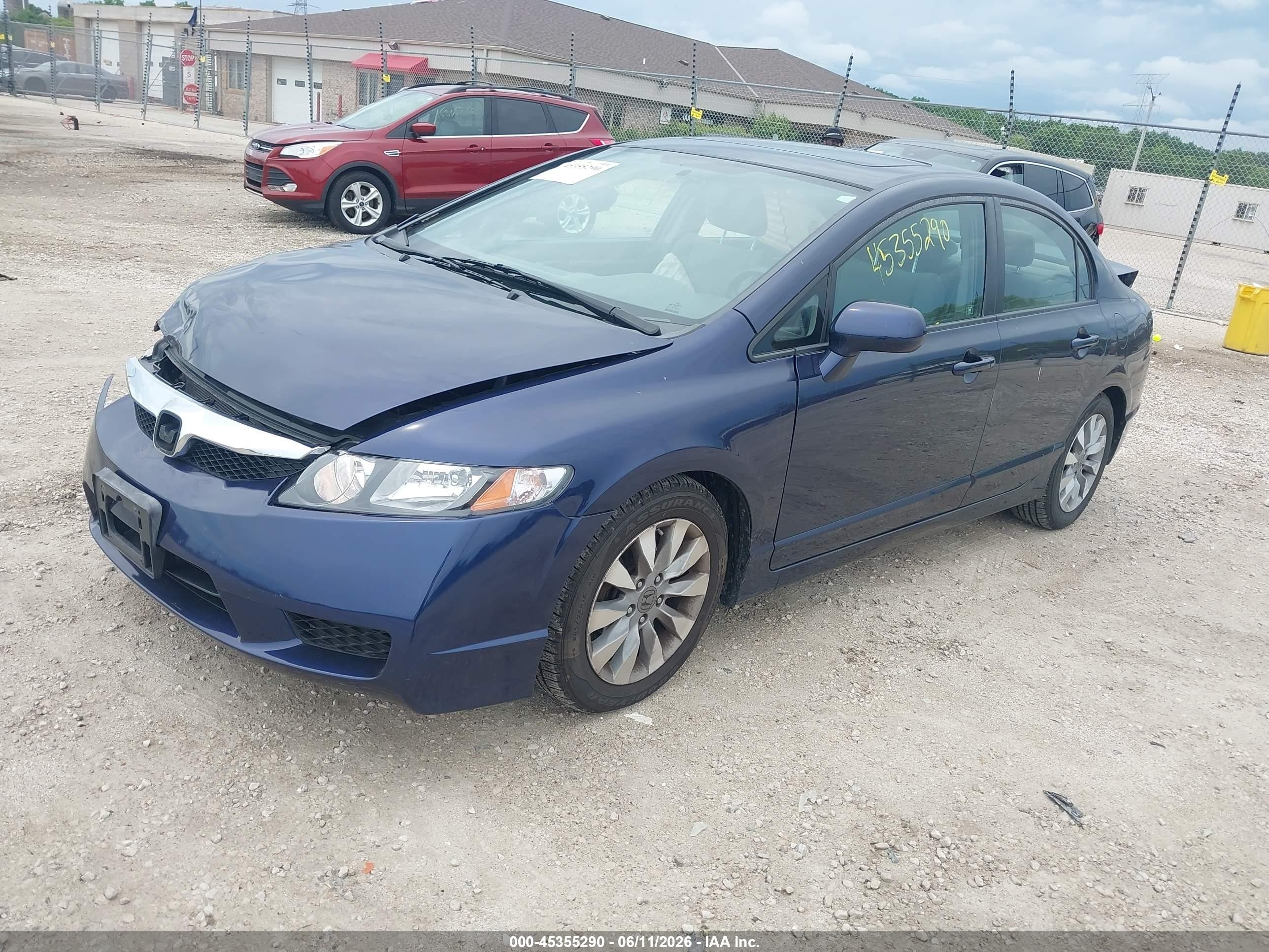 2010 Honda Civic Ex Blue vin: 19XFA1F87AE004162