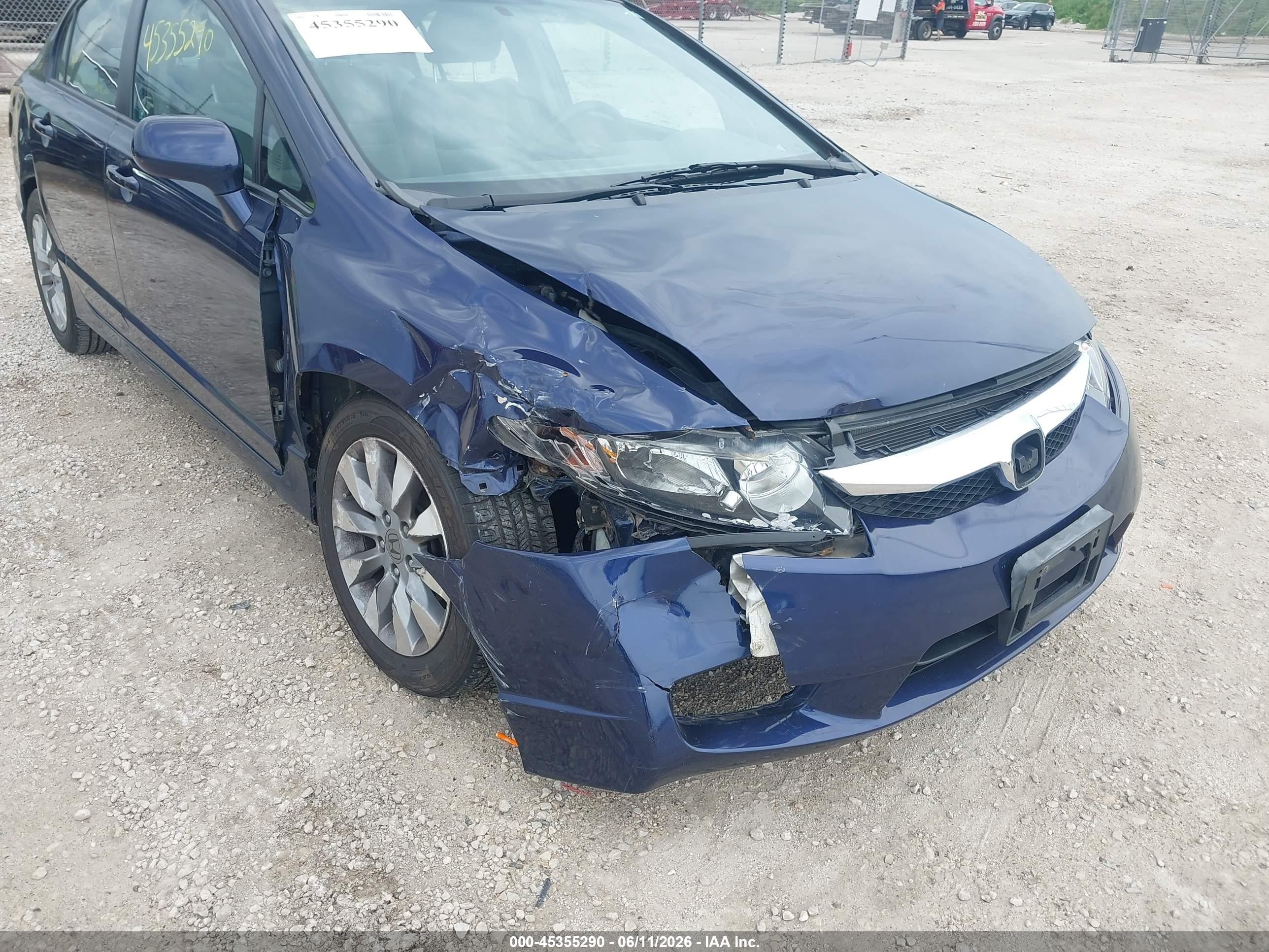 2010 Honda Civic Ex Blue vin: 19XFA1F87AE004162