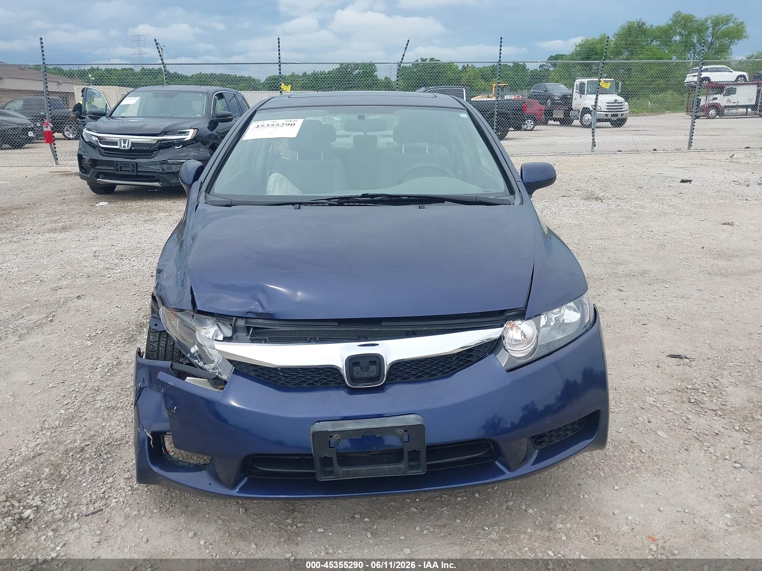 2010 Honda Civic Ex Blue vin: 19XFA1F87AE004162