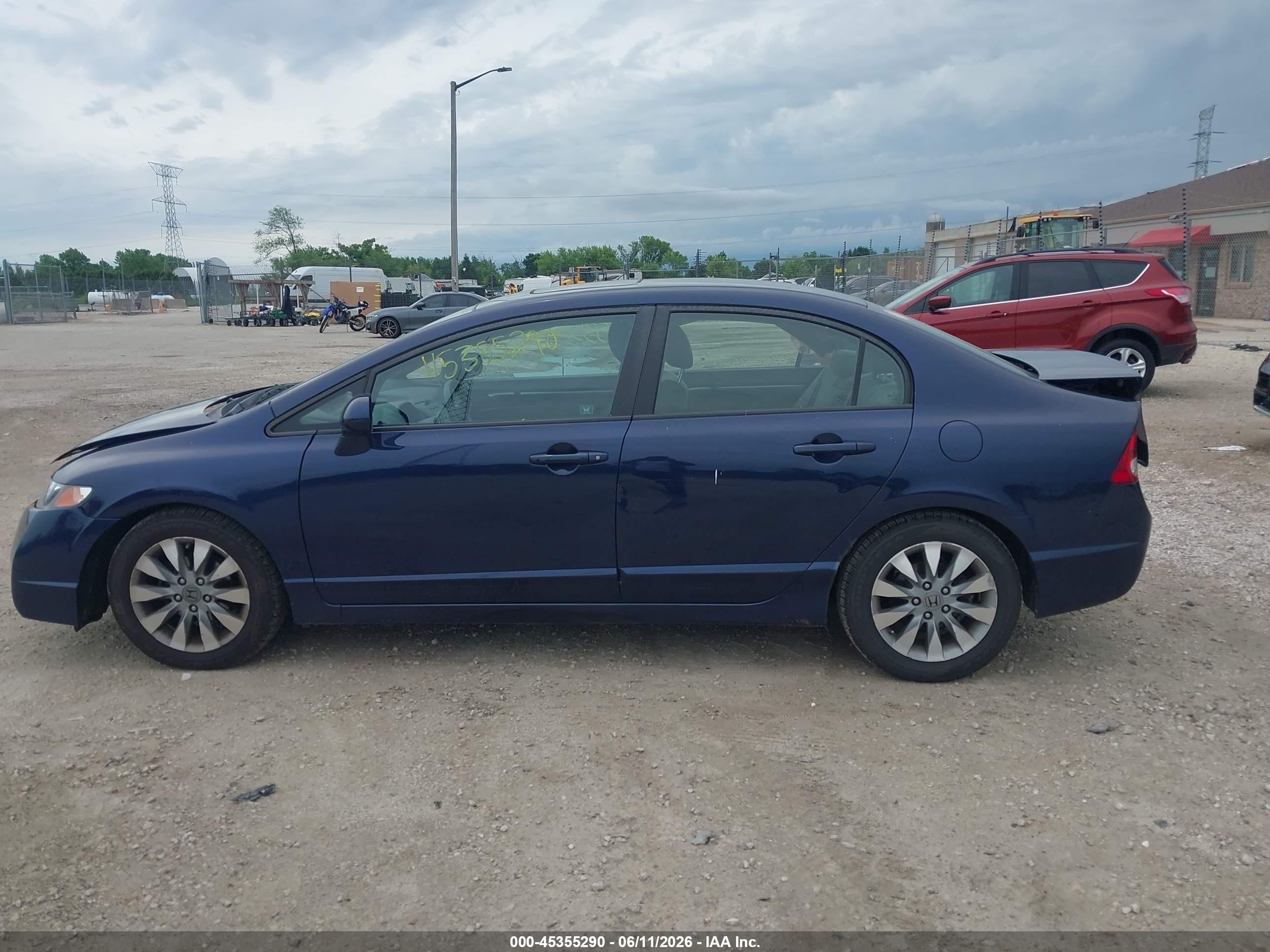 2010 Honda Civic Ex Blue vin: 19XFA1F87AE004162