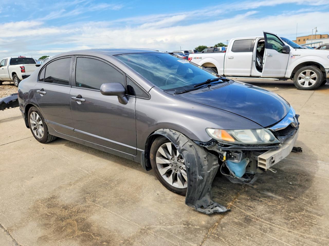 2010 Honda Civic Ex Gray vin: 19XFA1F87AE048887