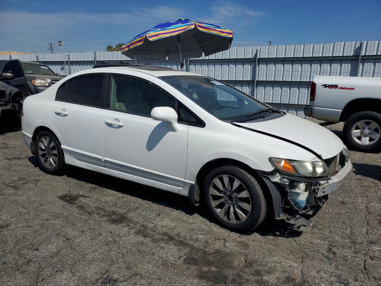 2010 Honda Civic Ex White vin: 19XFA1F88AE024078
