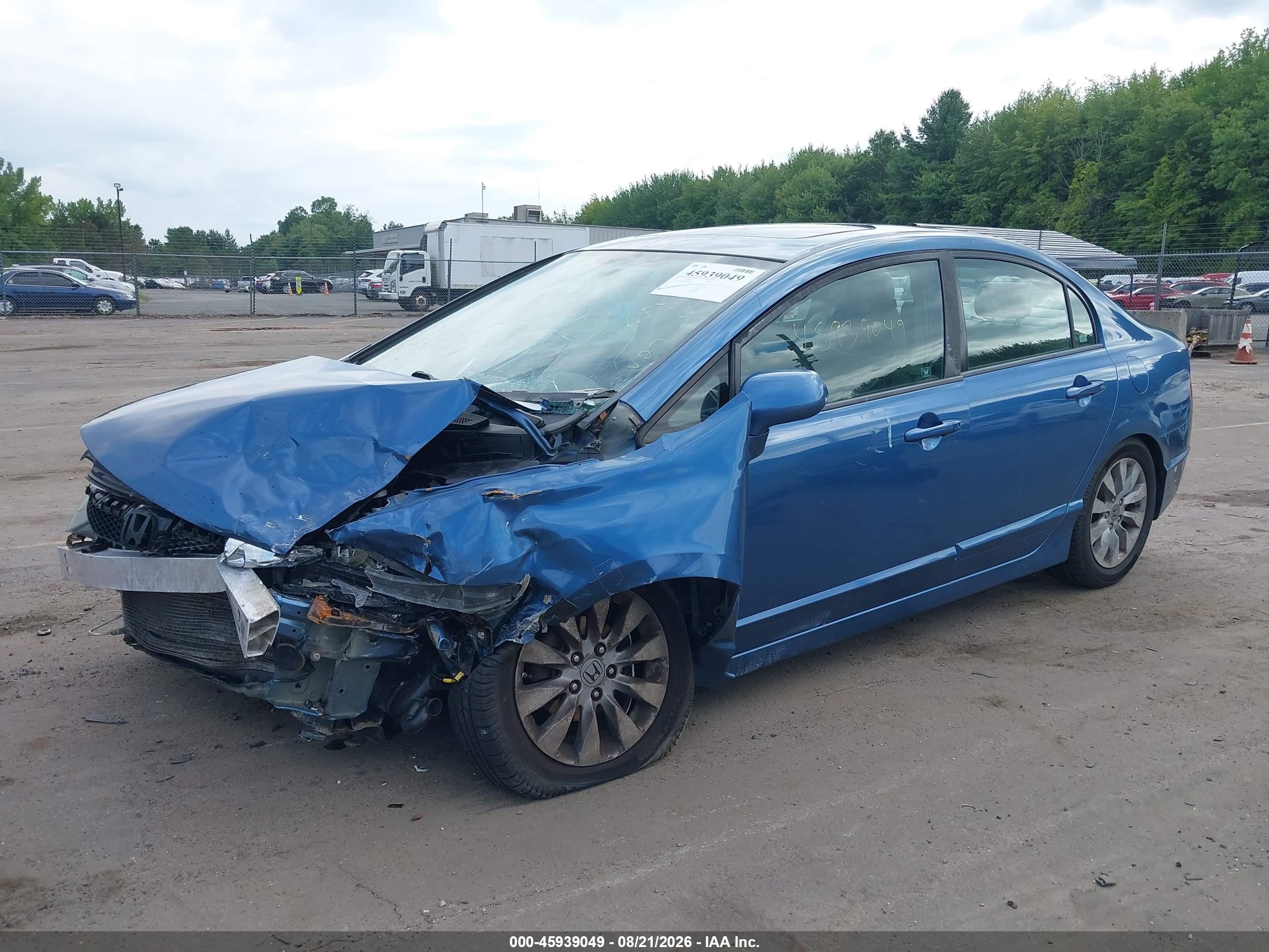 2010 Honda Civic Ex Blue vin: 19XFA1F88AE060790