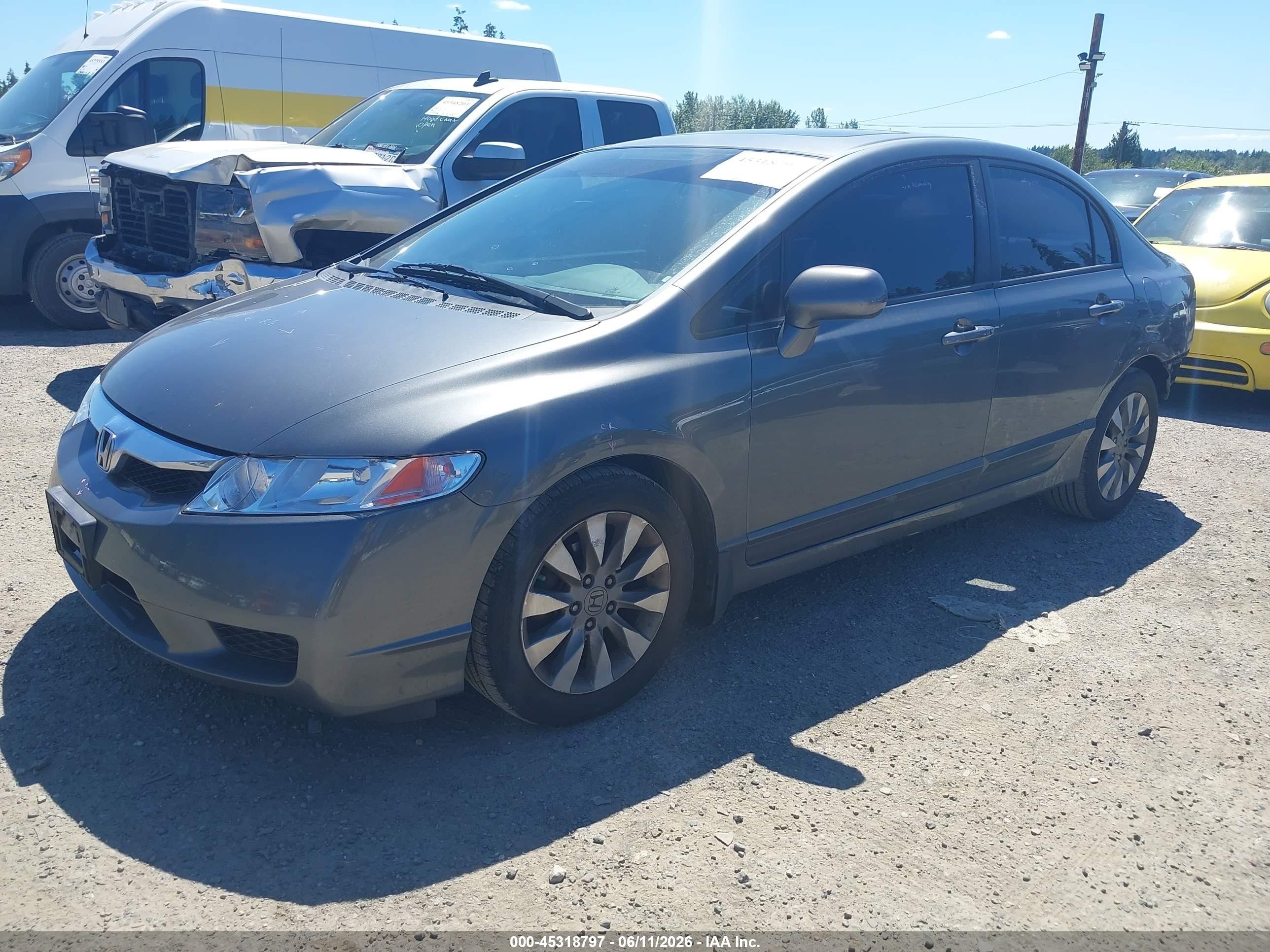2010 Honda Civic Ex Серый vin: 19XFA1F8XAE078515