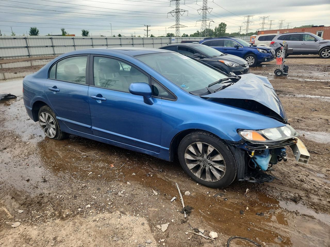 2011 Honda Civic Ex Синий vin: 19XFA1F8XBE027548