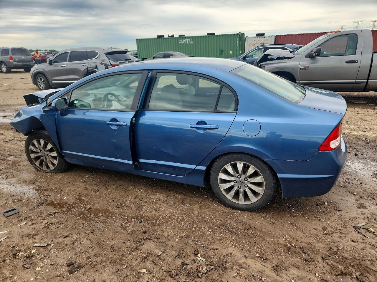2011 Honda Civic Ex Синий vin: 19XFA1F8XBE027548
