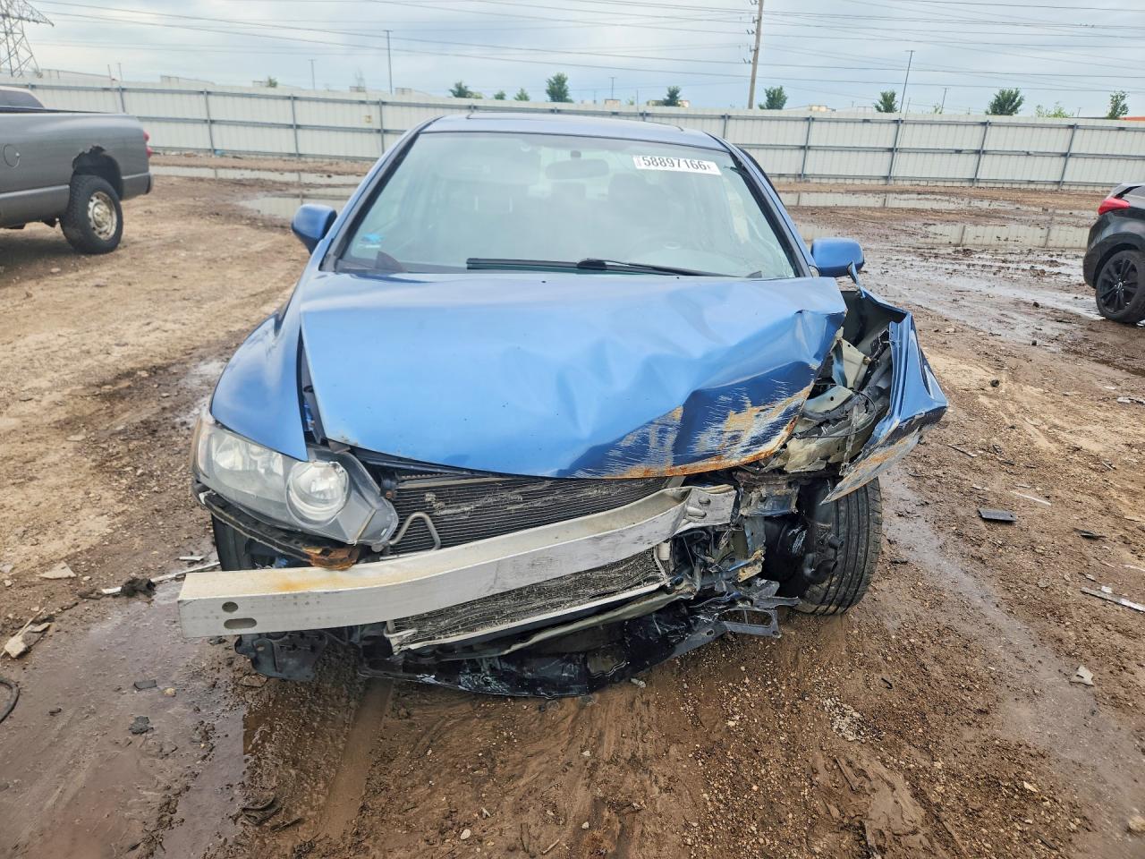 2011 Honda Civic Ex Синий vin: 19XFA1F8XBE027548