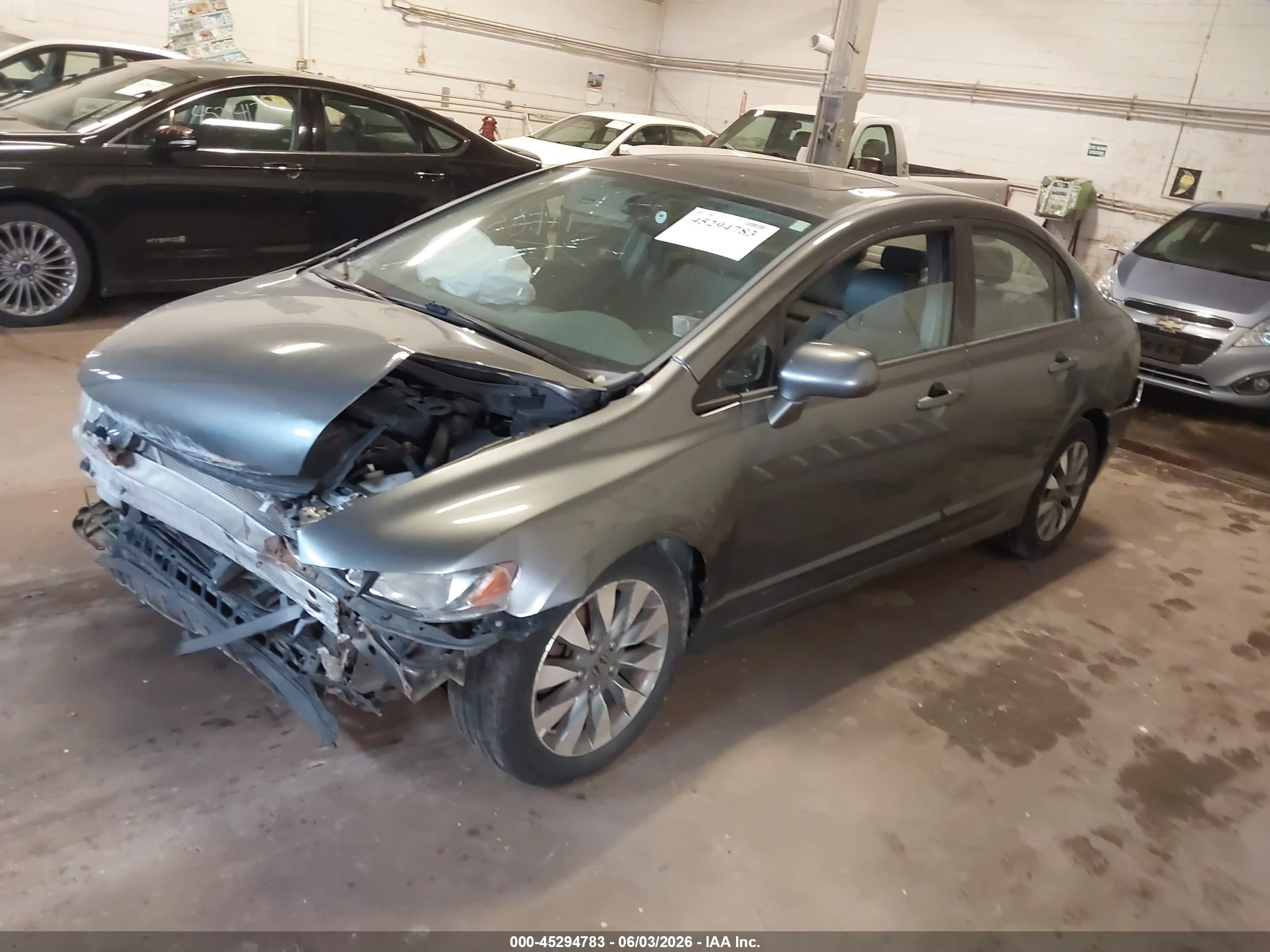 2010 Honda Civic Ex-l Серый vin: 19XFA1F90AE021264