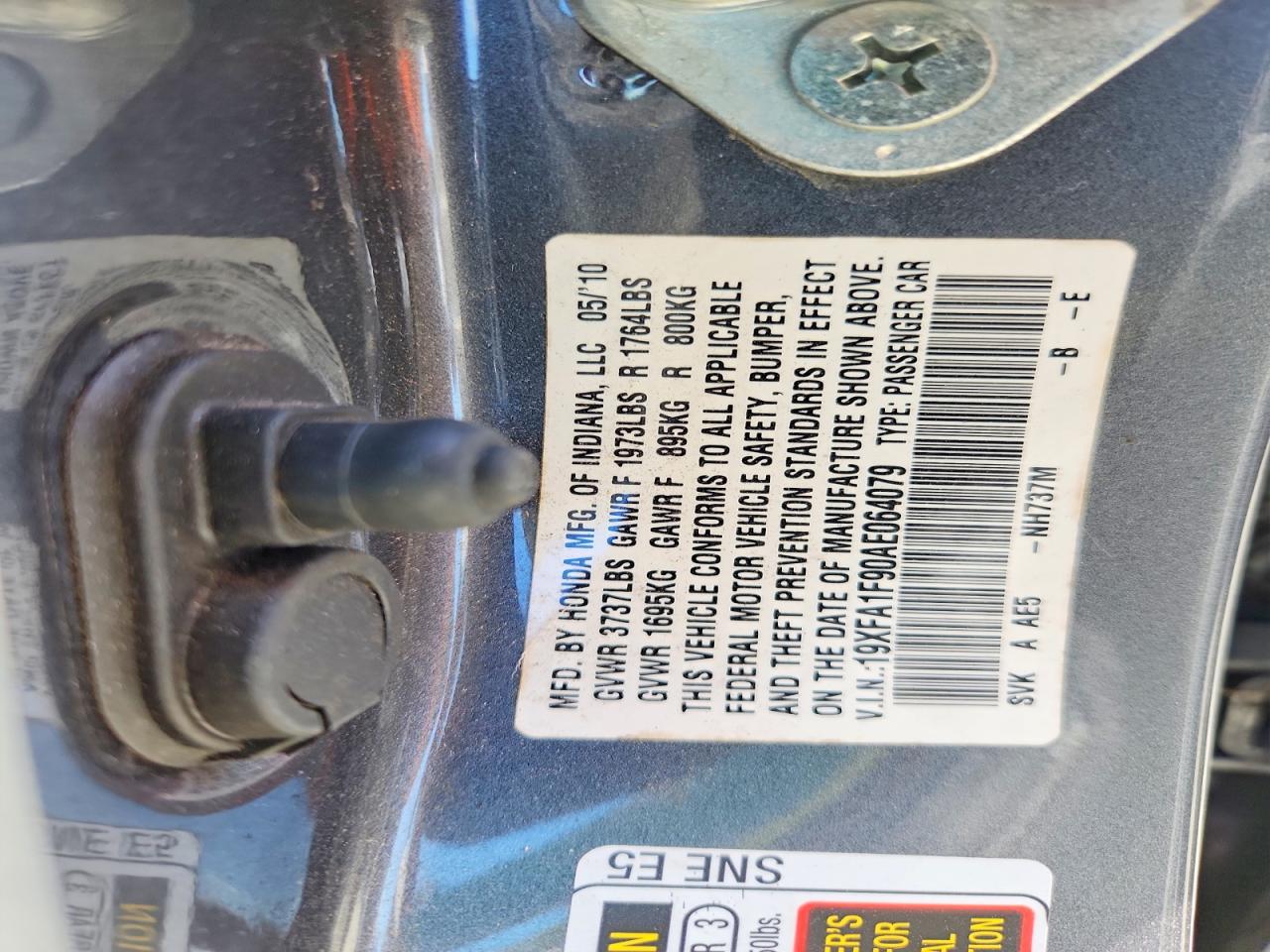 2010 Honda Civic Exl Gray vin: 19XFA1F90AE064079