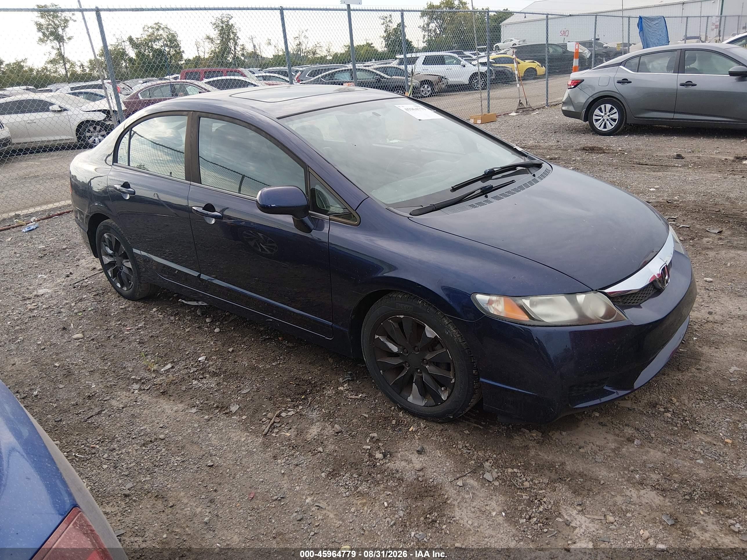 2010 Honda Civic Ex-l Blue vin: 19XFA1F92AE008418