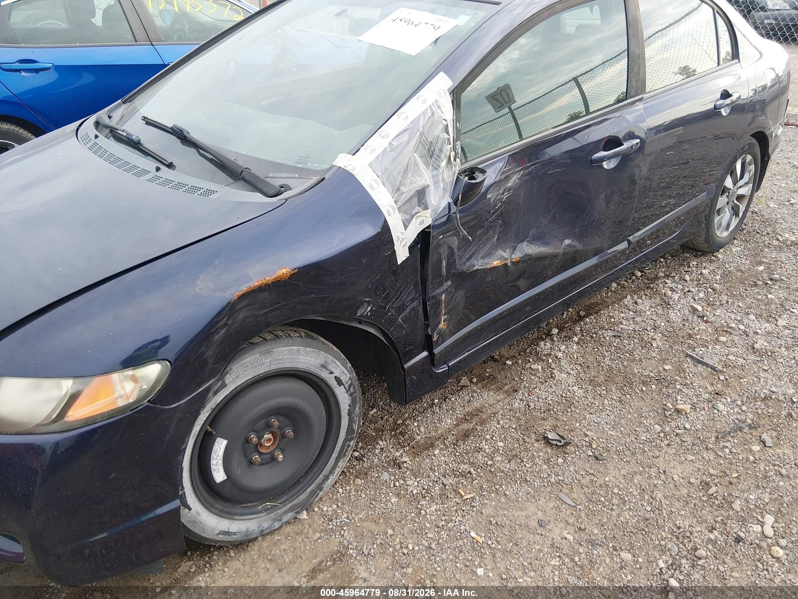 2010 Honda Civic Ex-l Blue vin: 19XFA1F92AE008418