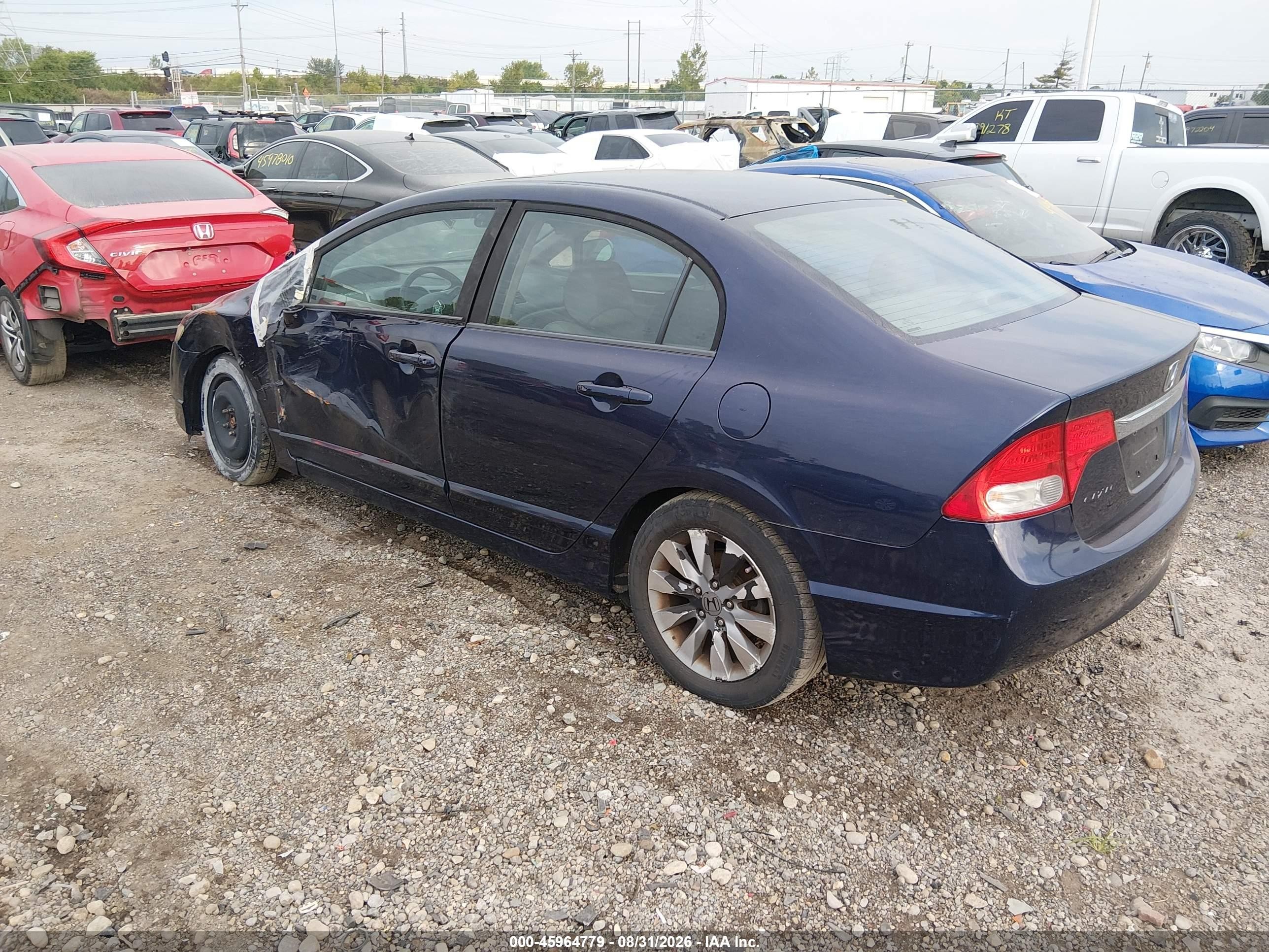 2010 Honda Civic Ex-l Blue vin: 19XFA1F92AE008418