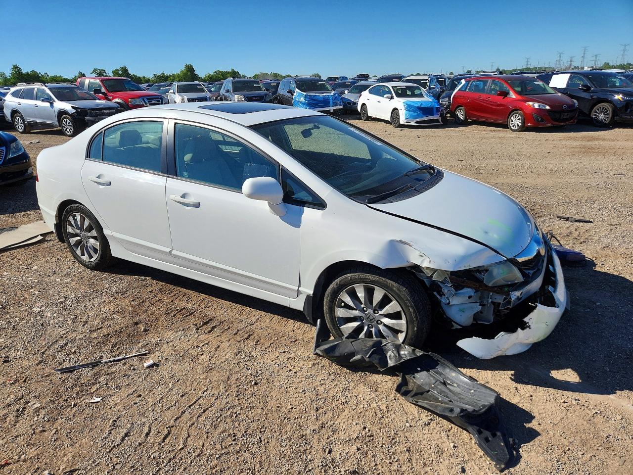 2010 Honda Civic Exl White vin: 19XFA1F92AE052631