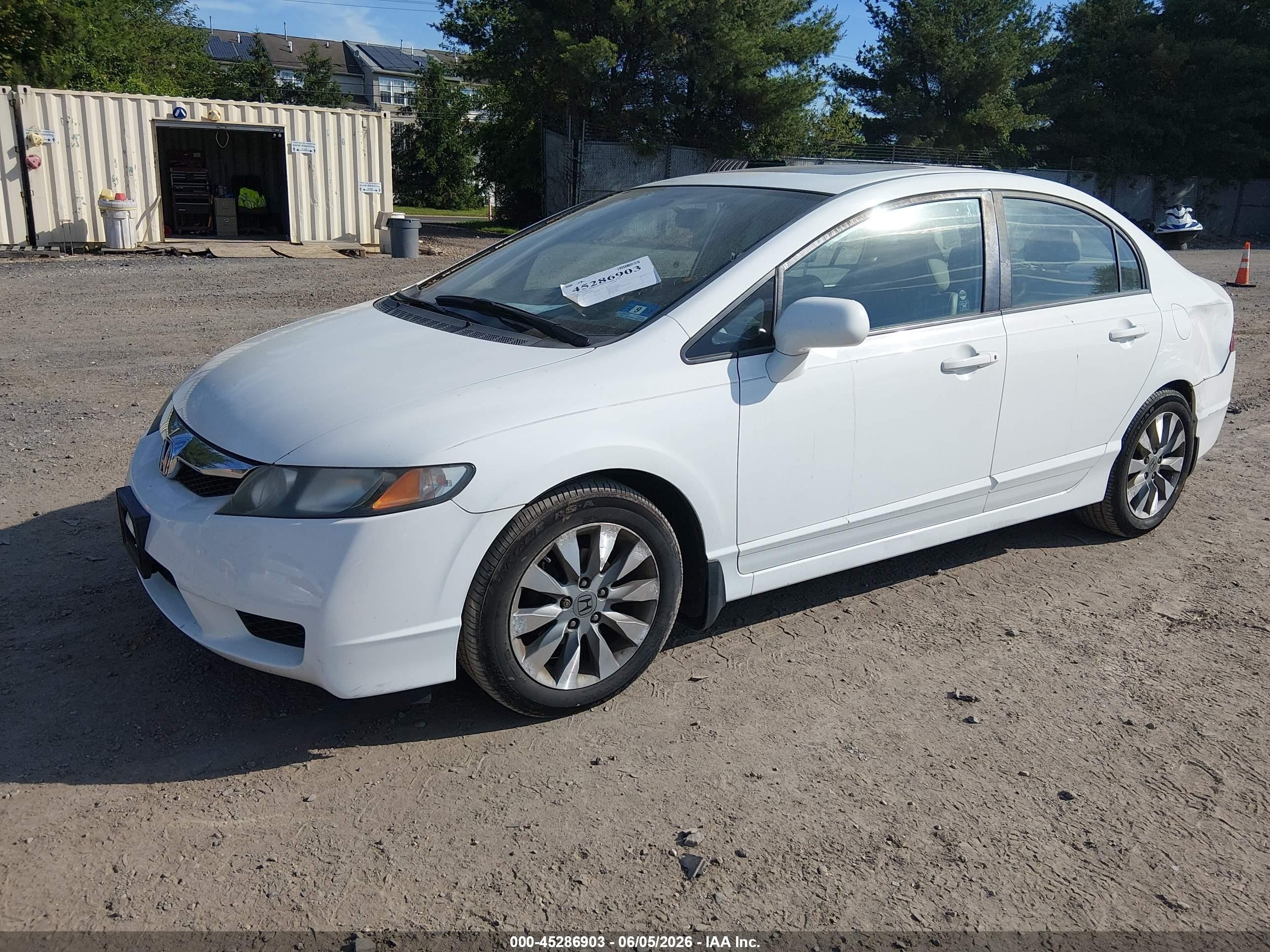 2010 Honda Civic Ex-l White vin: 19XFA1F93AE063606