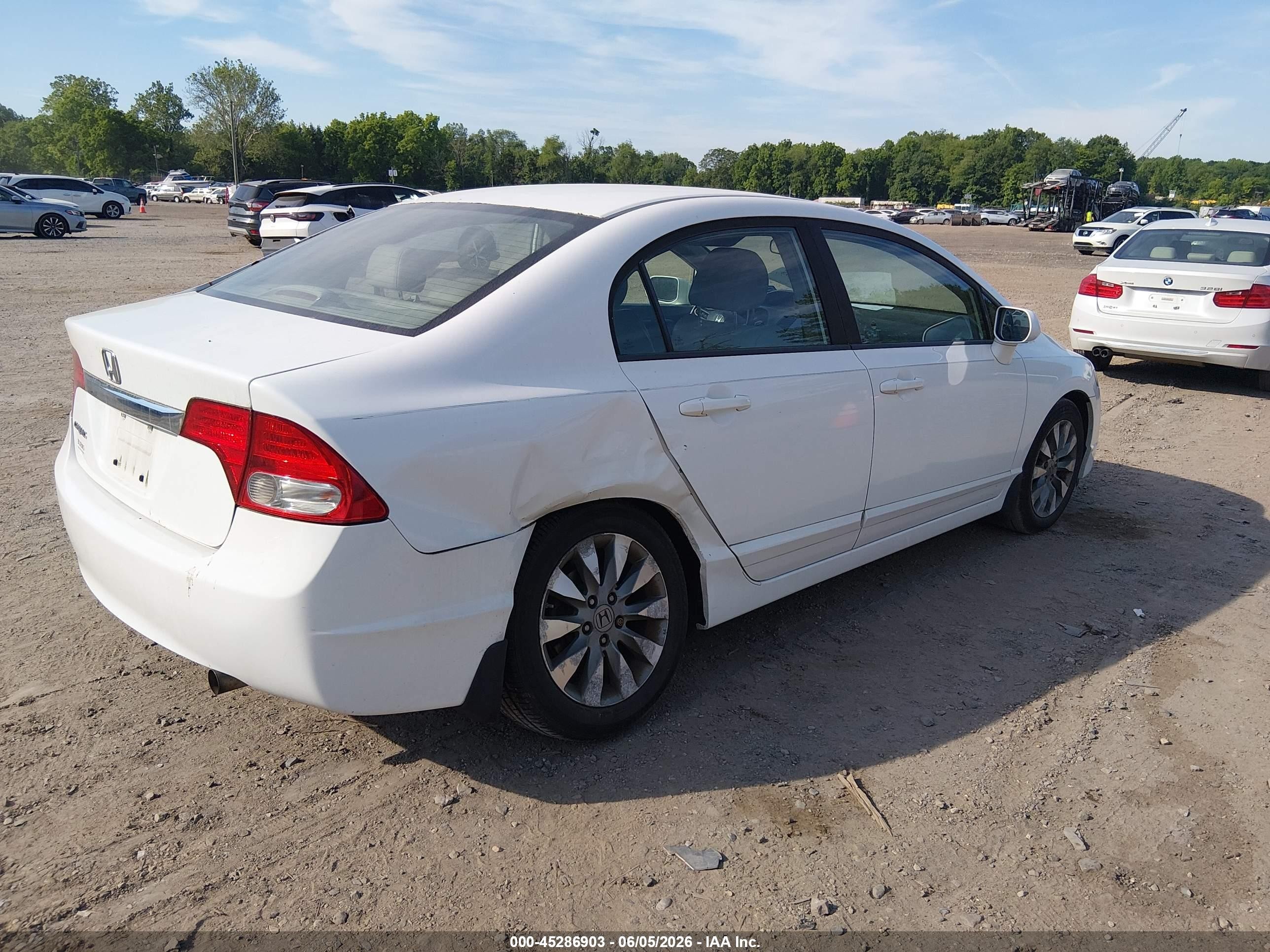 2010 Honda Civic Ex-l White vin: 19XFA1F93AE063606