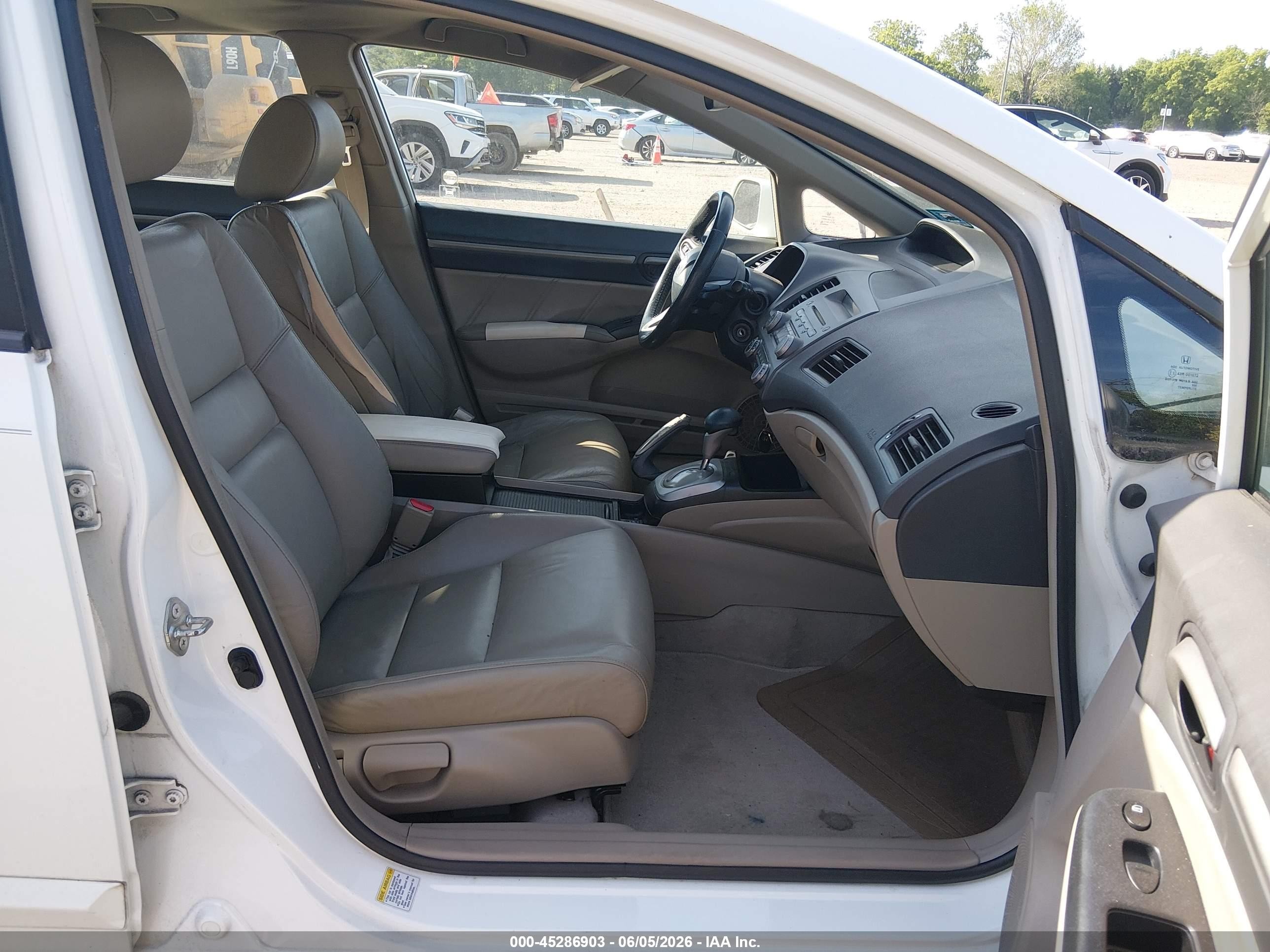 2010 Honda Civic Ex-l White vin: 19XFA1F93AE063606