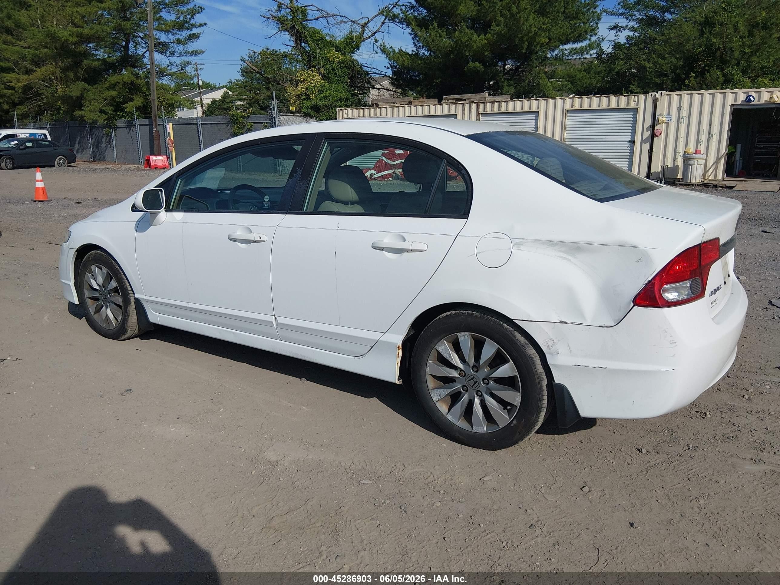 2010 Honda Civic Ex-l White vin: 19XFA1F93AE063606